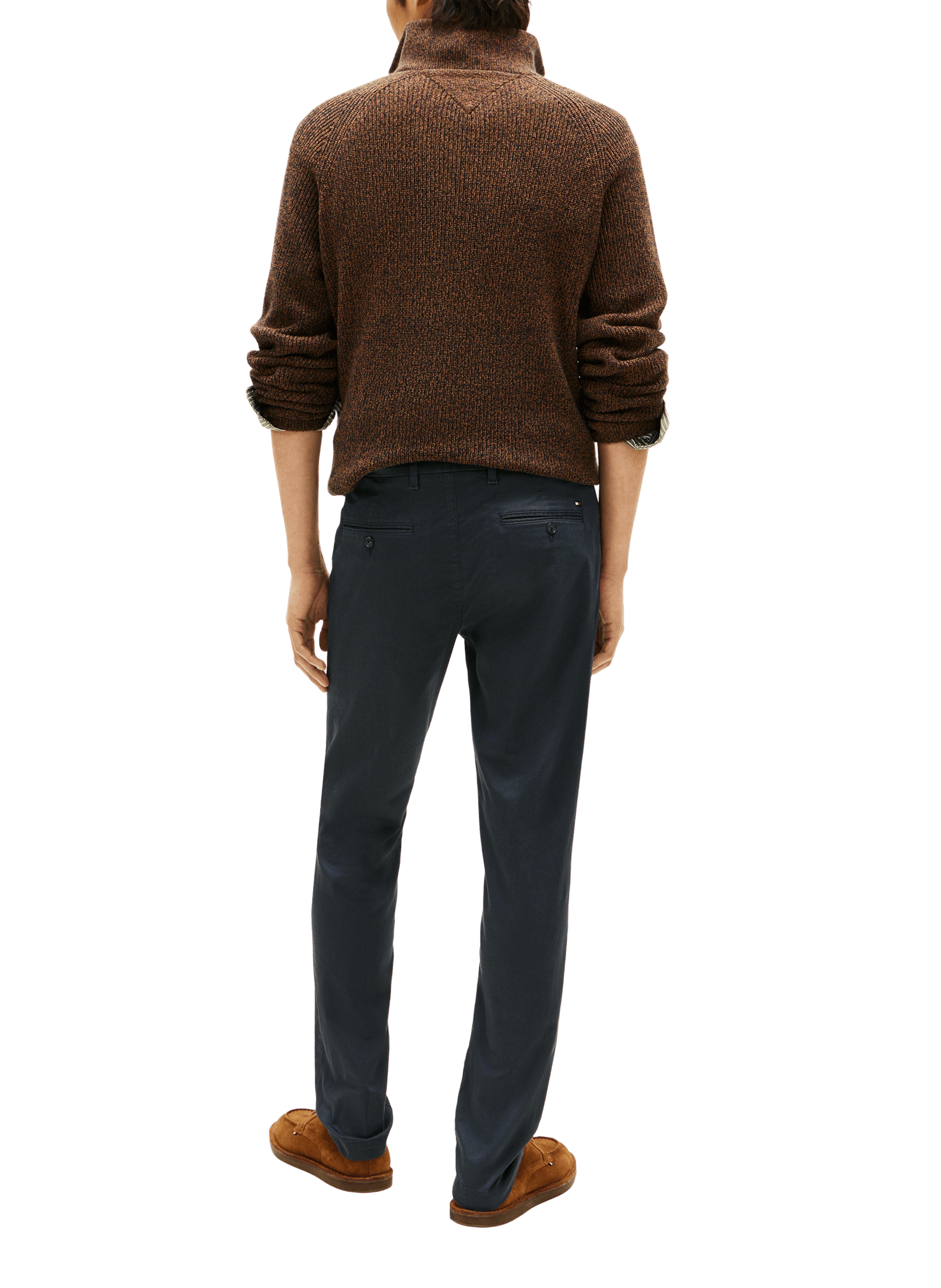 Pantalon coupe slim en coton TOMMY HILFIGER Bleu