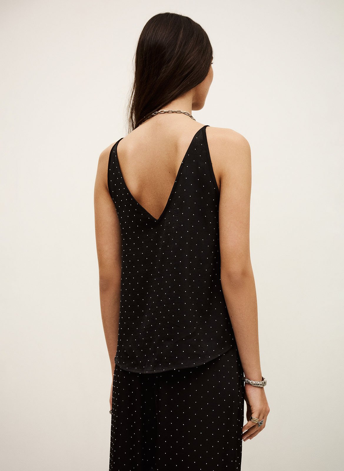 Top droit à studs digue BA&SH Noir