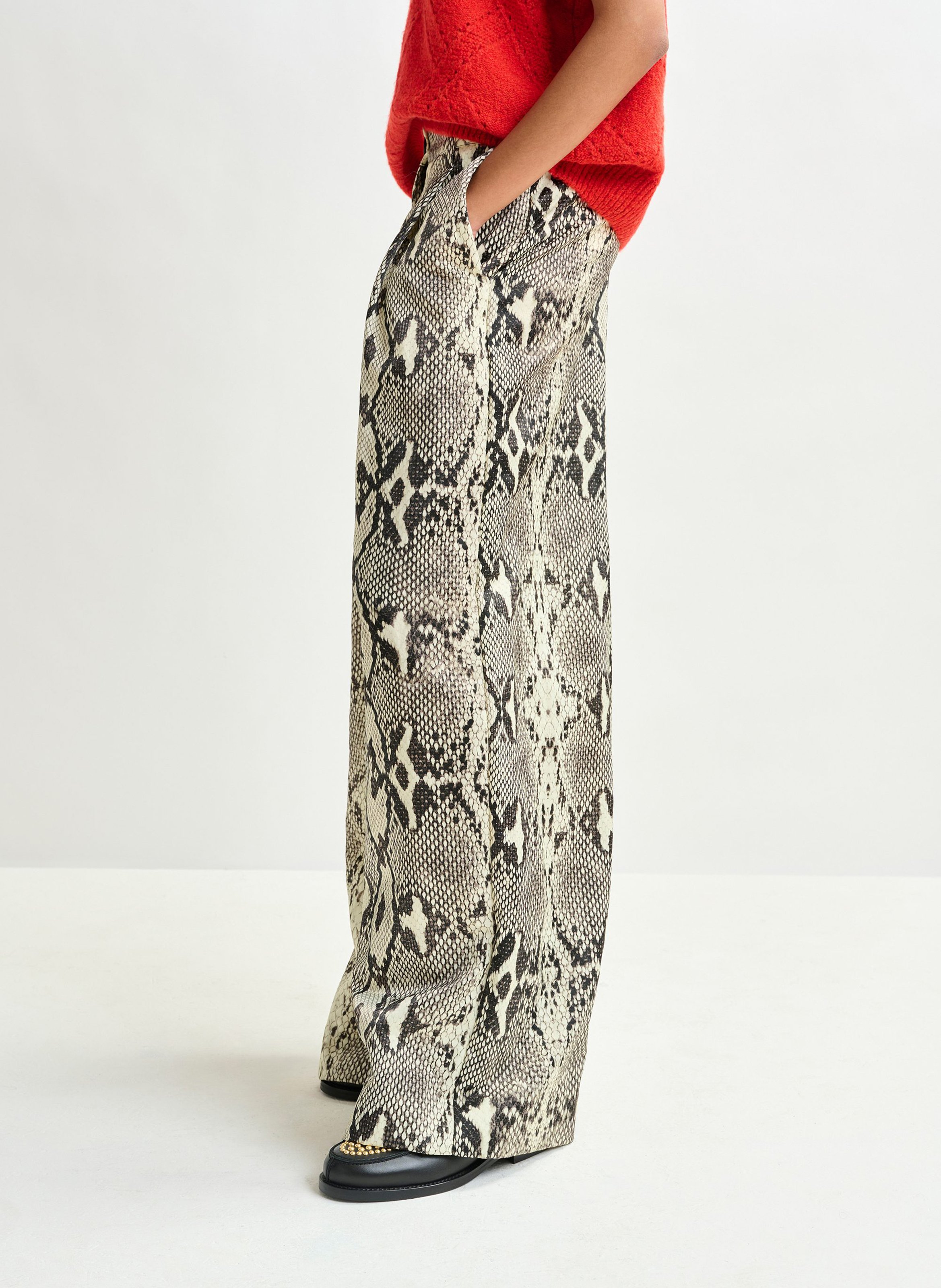 Pantalon large imprimé izpacho ESSENTIEL ANTWERP Vert