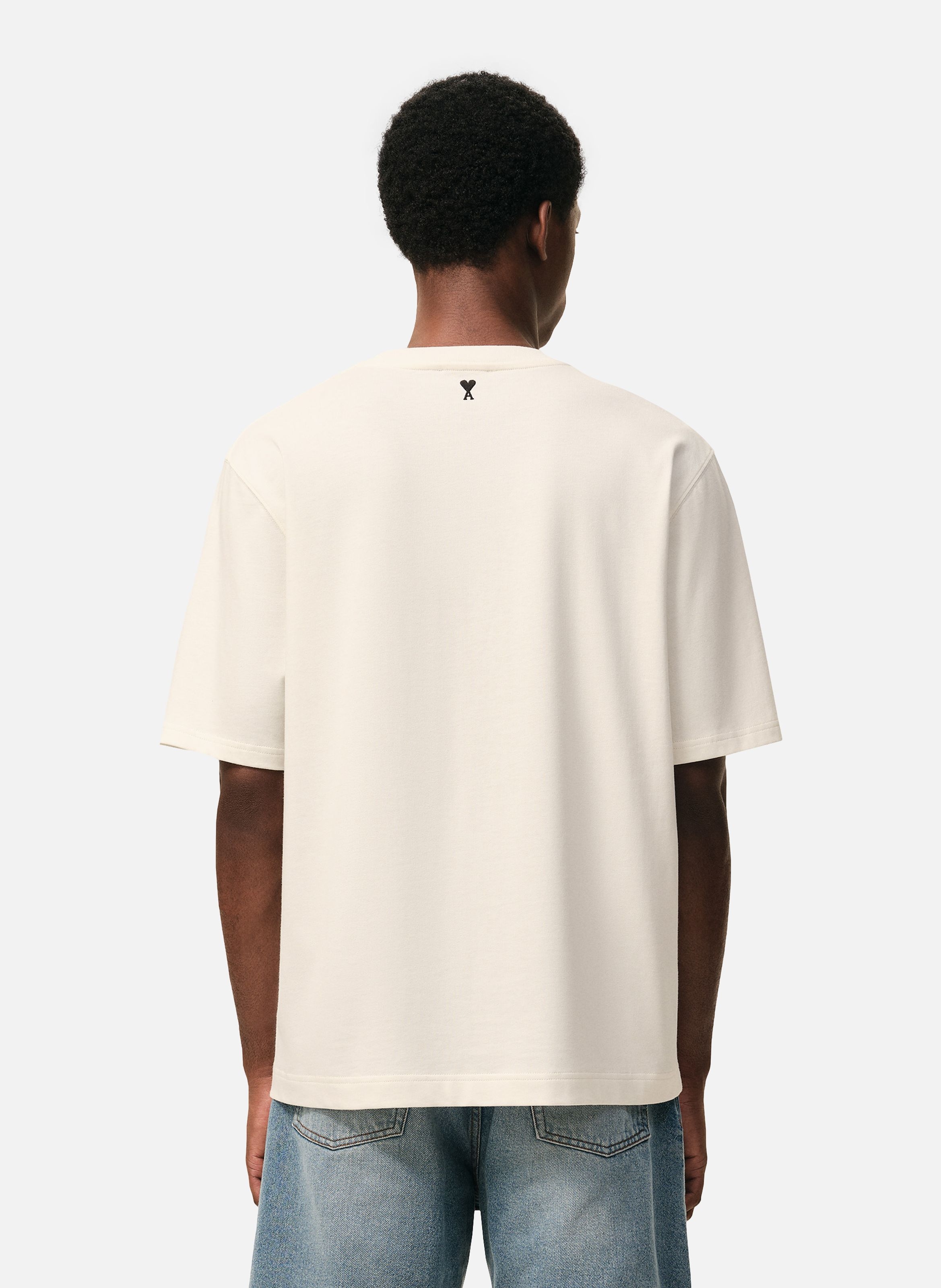 T-shirt imprimé ami paris héritage unisexe en coton AMI PARIS Blanc