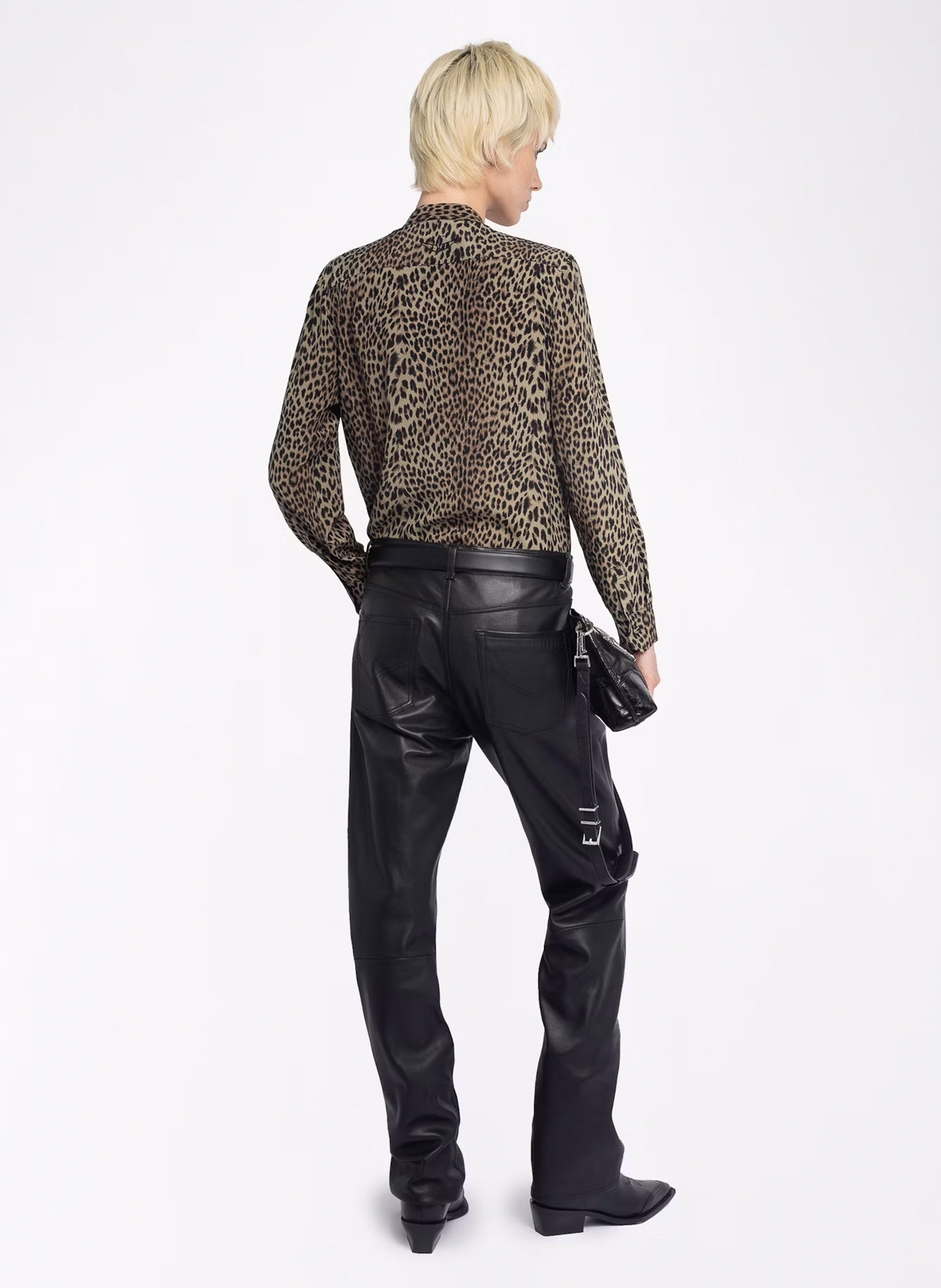 Chemise en satin imprimé tulba ZADIG&VOLTAIRE Vert