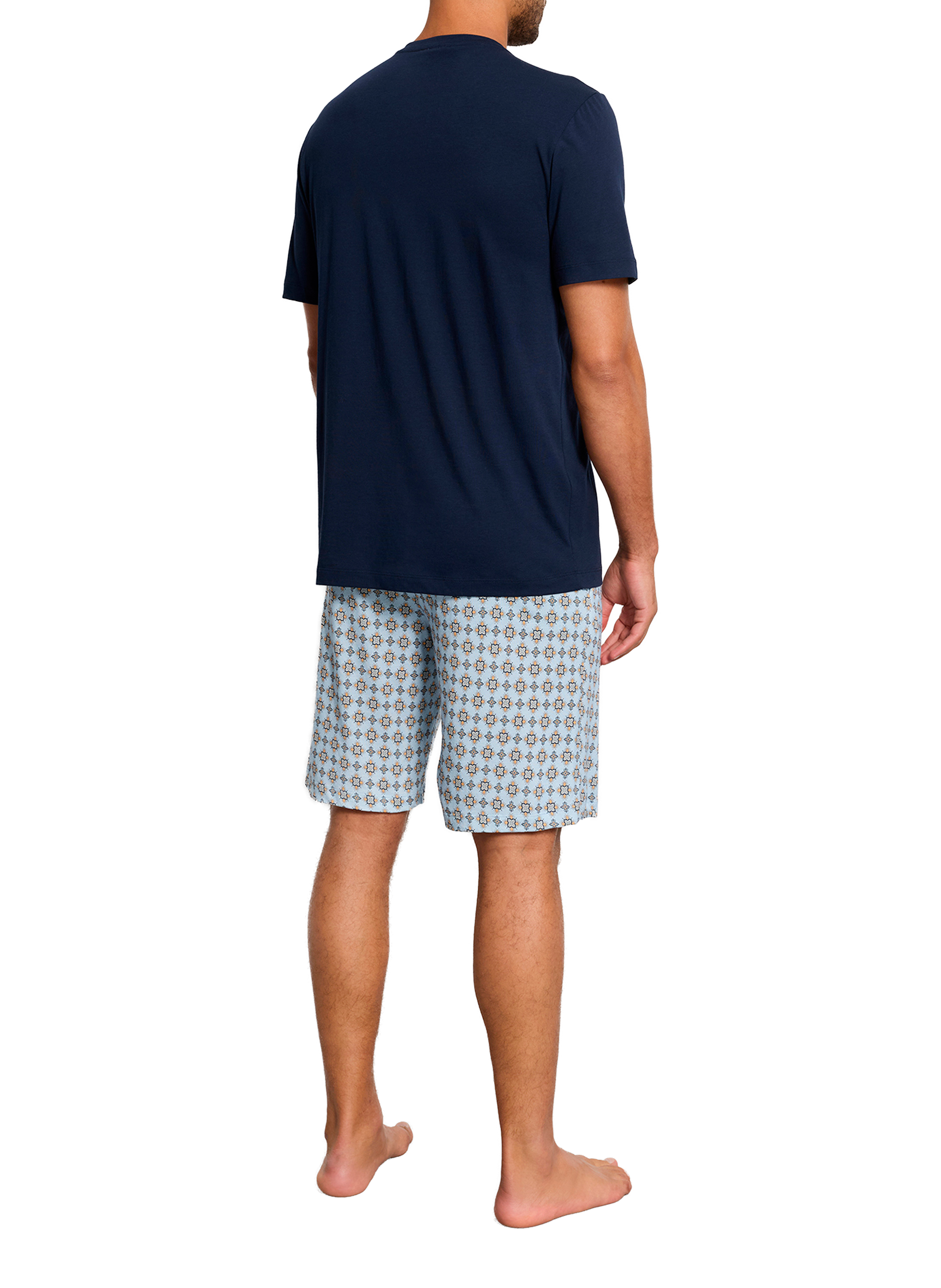 Short cotton blend pajama set HANRO Blue