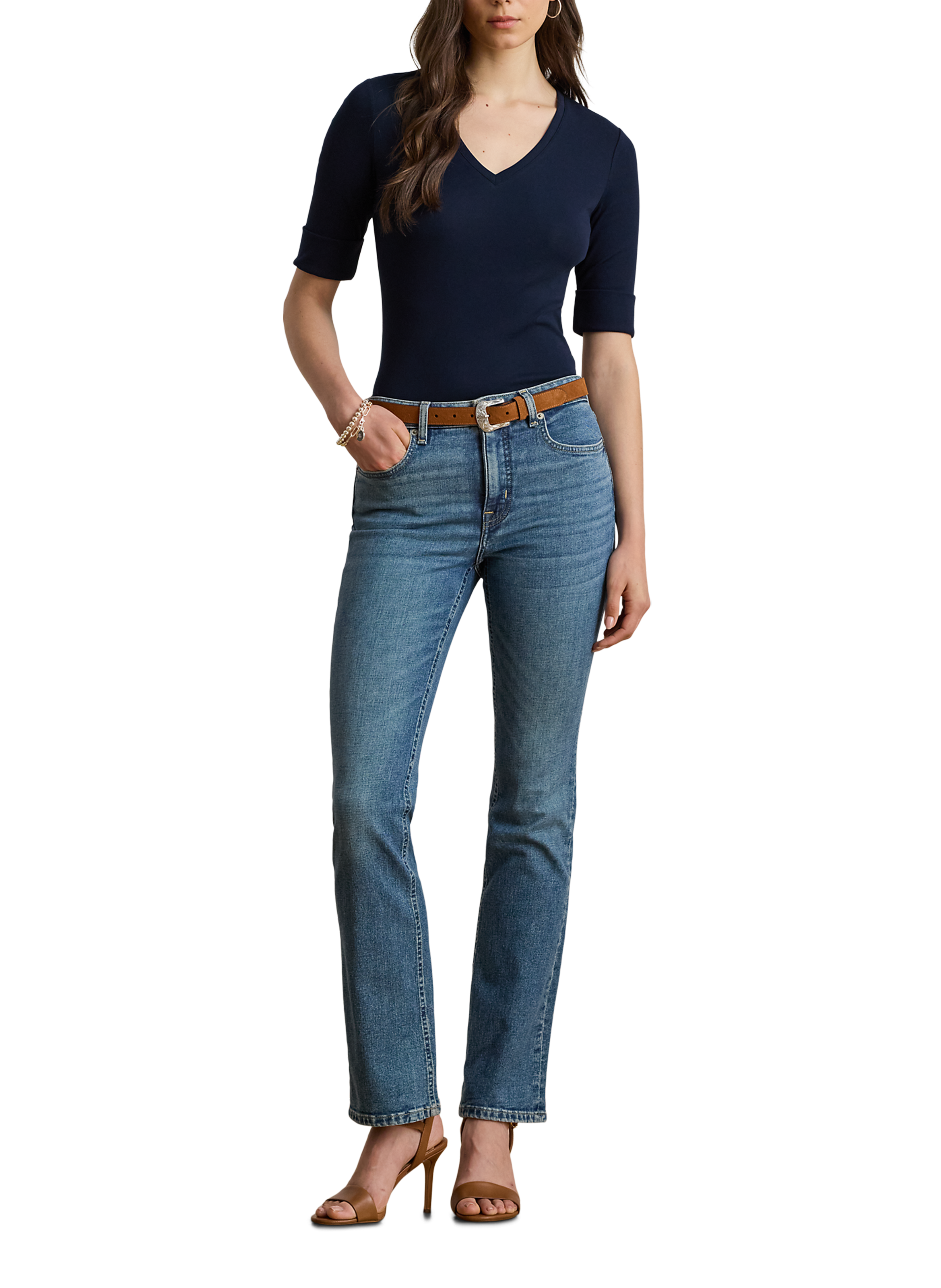 Classic Cotton T-Shirt LAUREN Blue