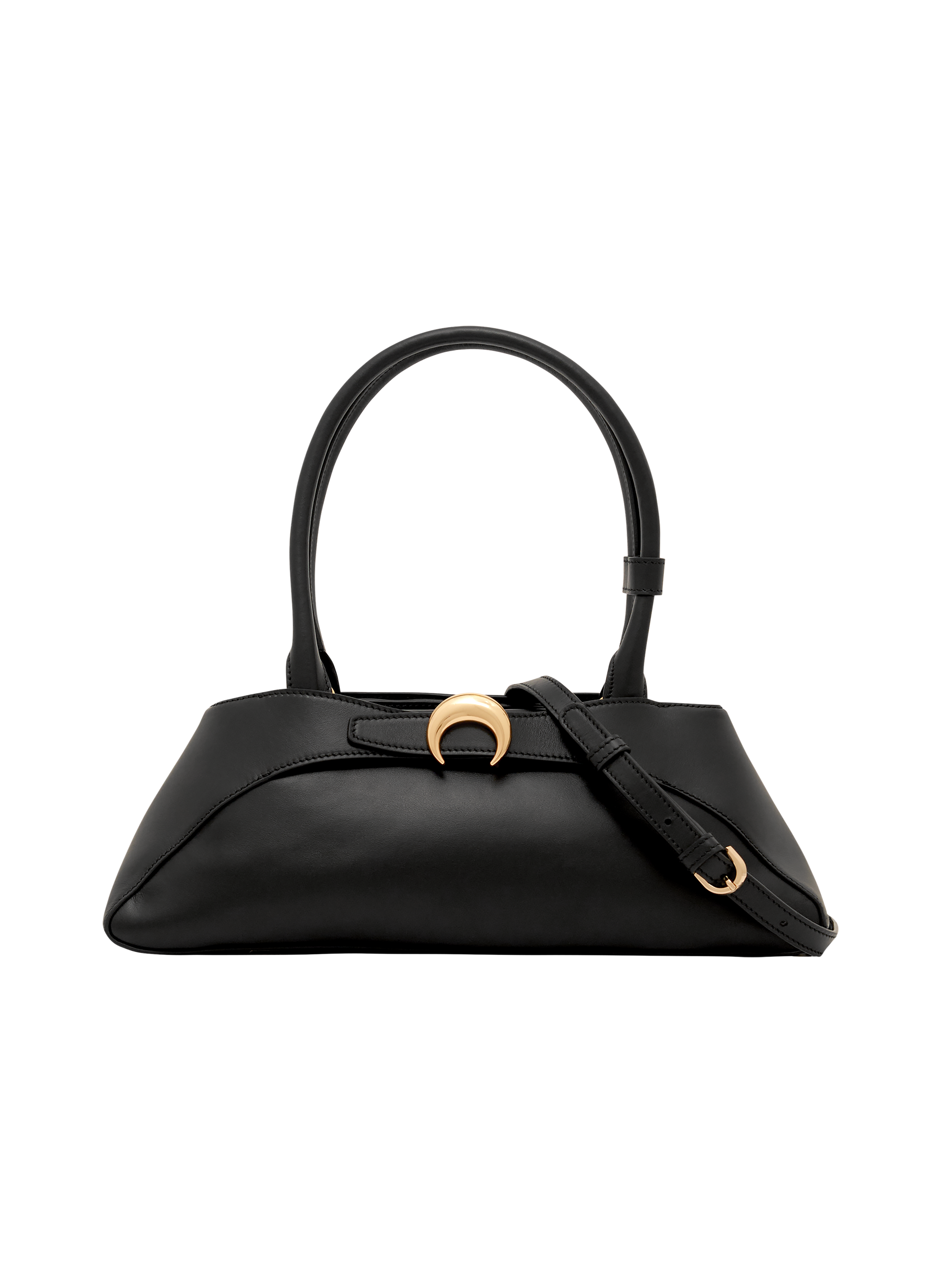 Sac aurora en cuir lisse MARINE SERRE Noir