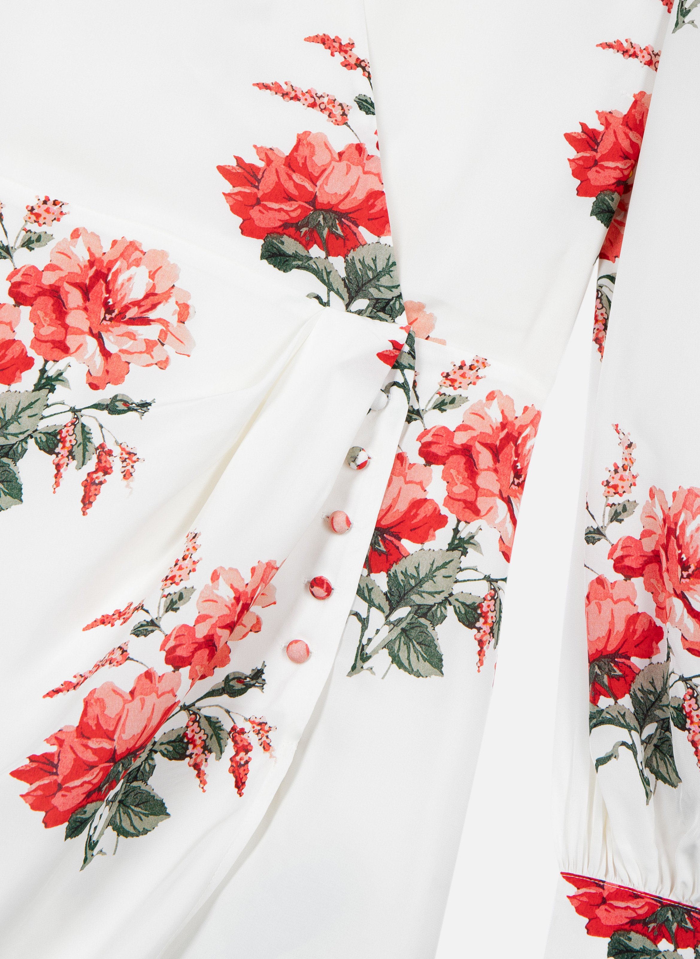 Robe courte portefeuille imprimé fleuri THE KOOPLES Blanc