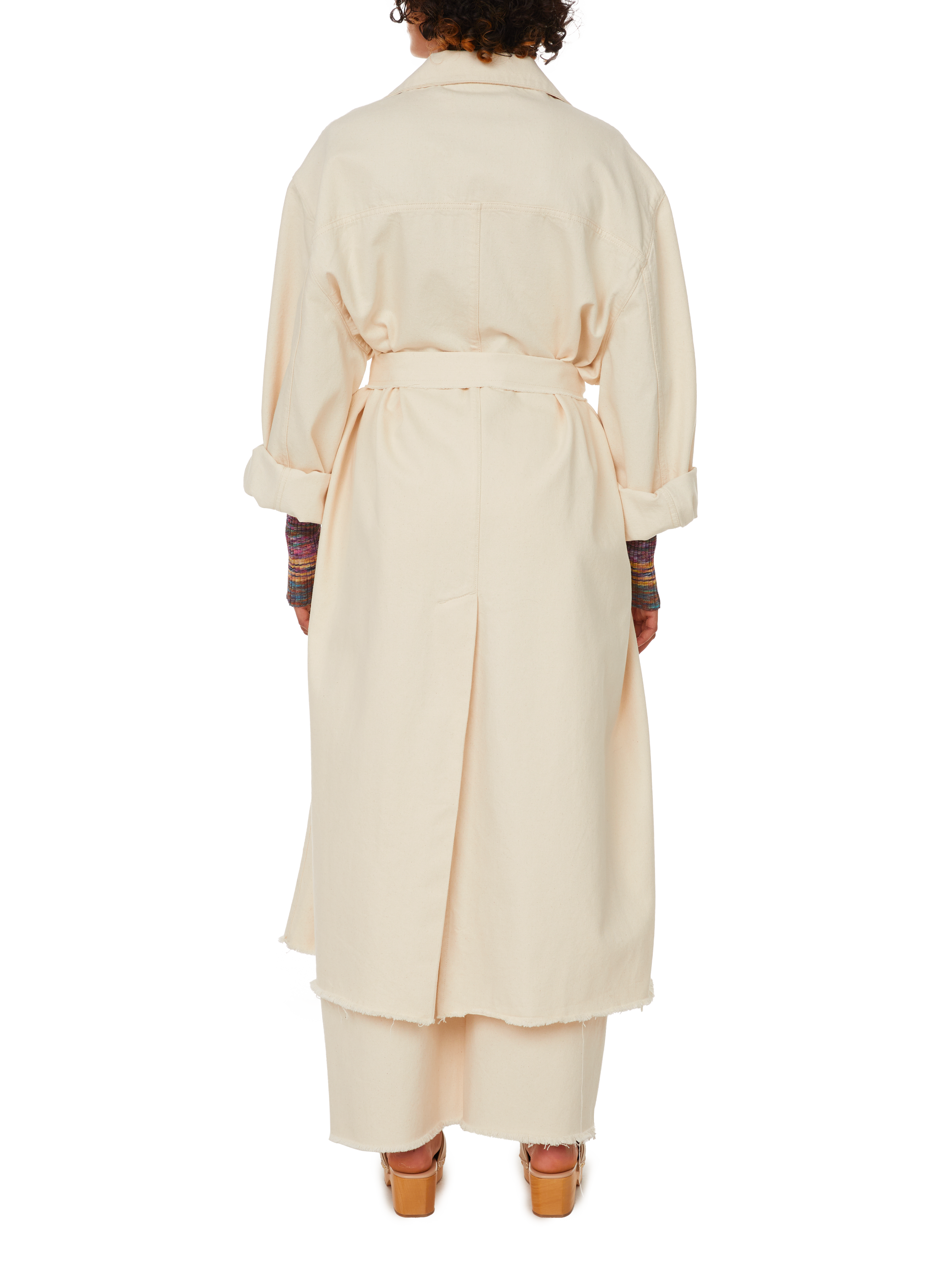 Trench en coton recyclé et organique mélangés MARQUES ALMEIDA Blanc