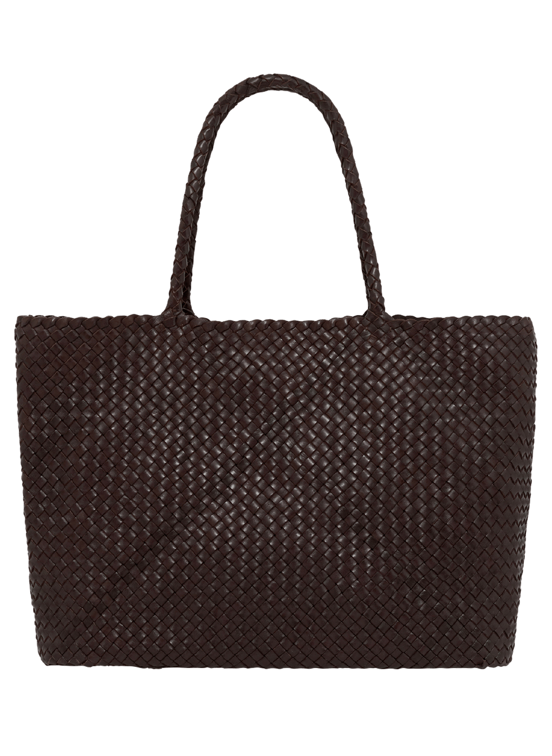 Sac cabas en cuir tressé - gabriel PABLO Marron