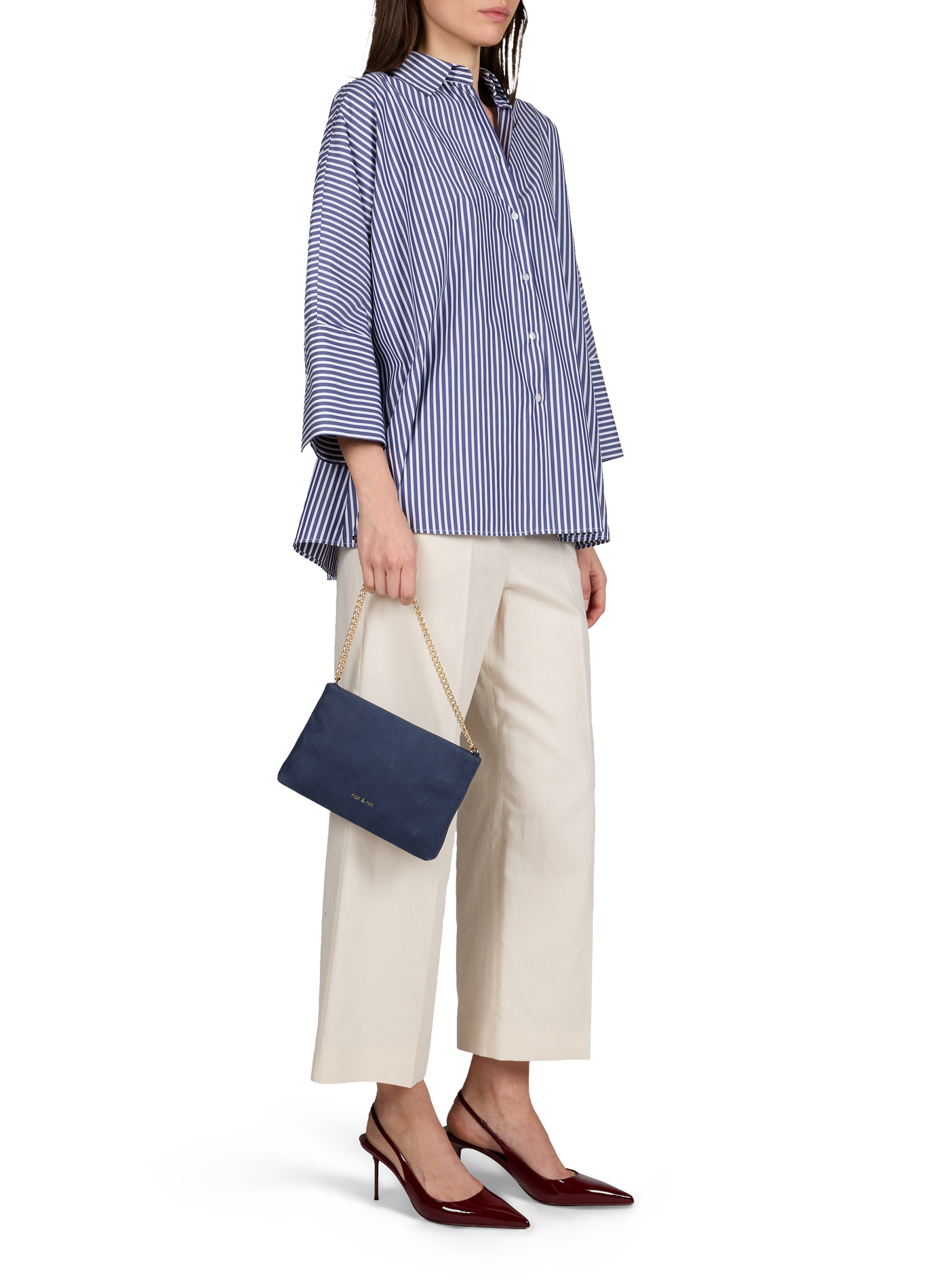 Pantalon large en coton et lin MAX MARA WEEK END Beige