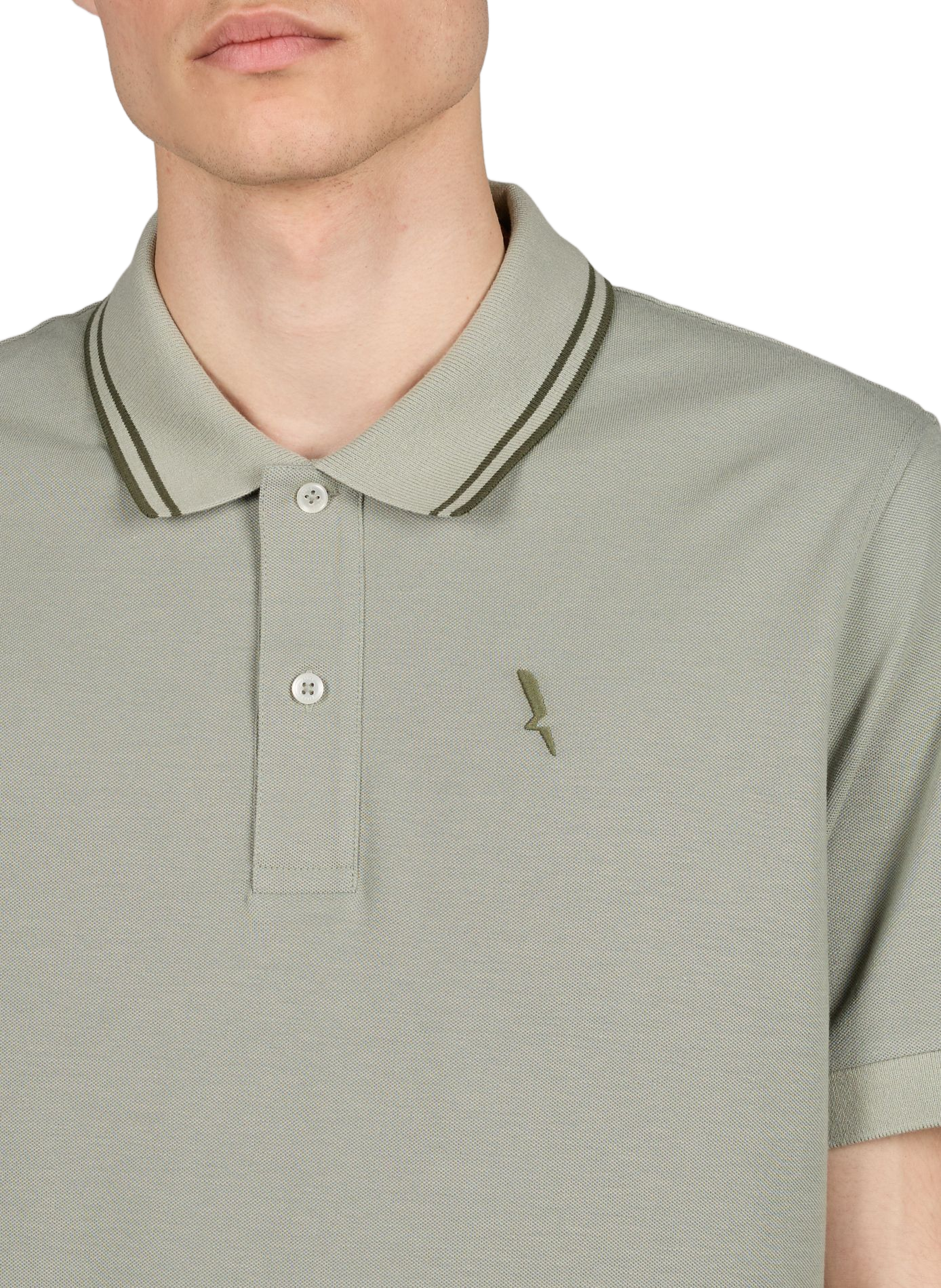 Short-sleeved polo shirt in blended cotton AIGLE Green