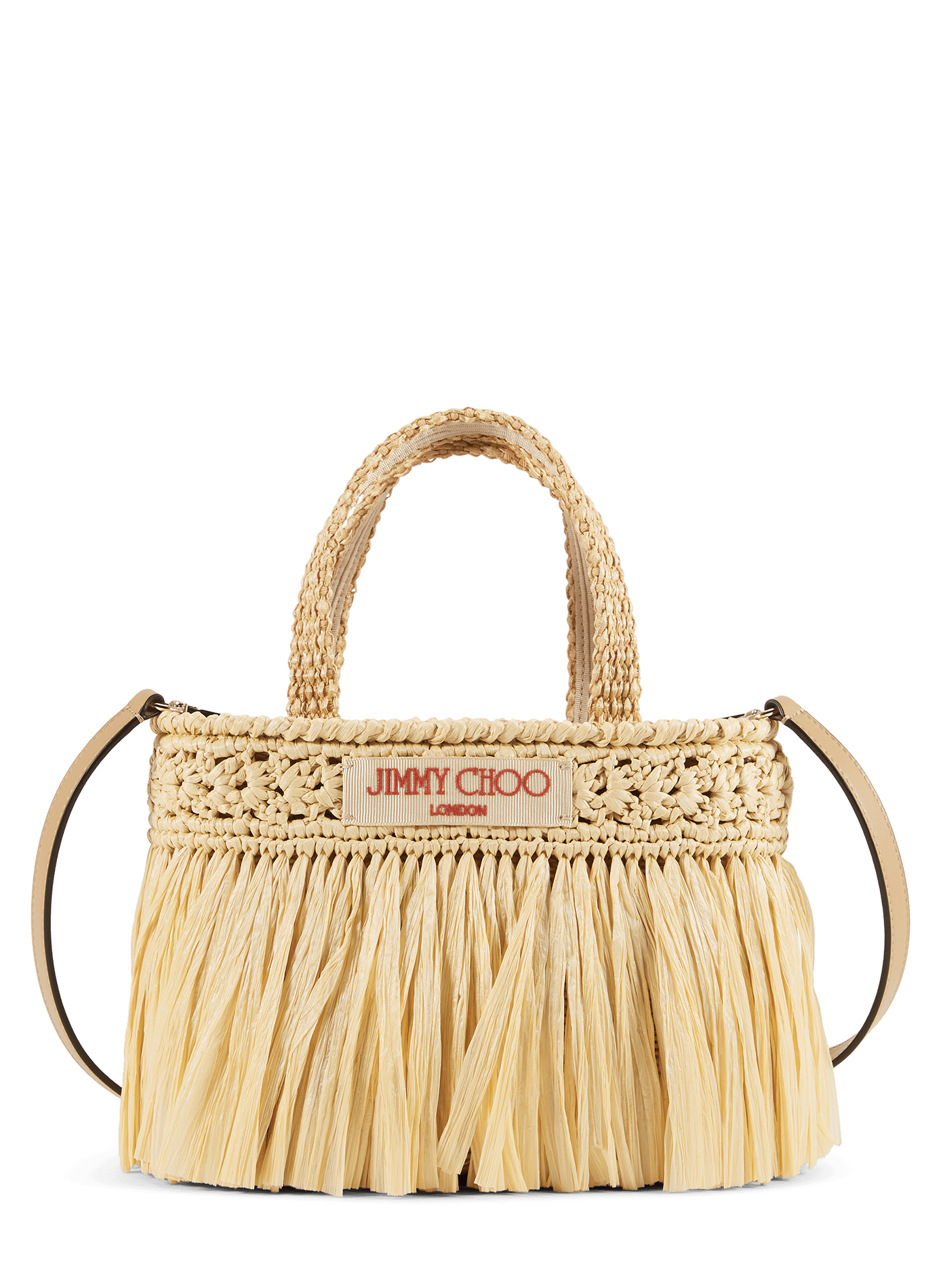 Sac Beach Tote Mini en rapphia JIMMY CHOO Doré