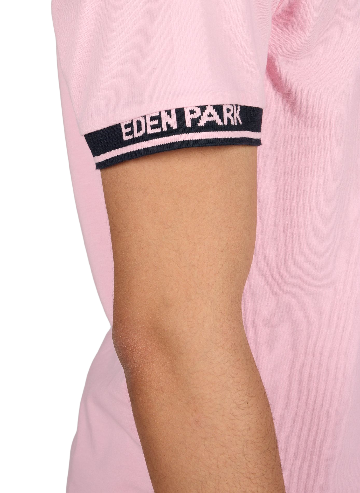 Tee-shirt droit uni à bords contrastés EDEN PARK Rose