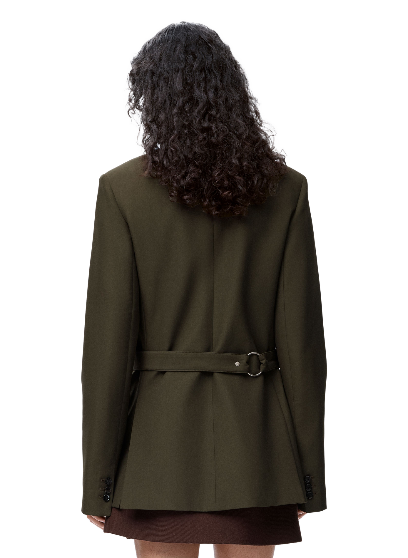 Tailored draped wool blazer LOEWE Green