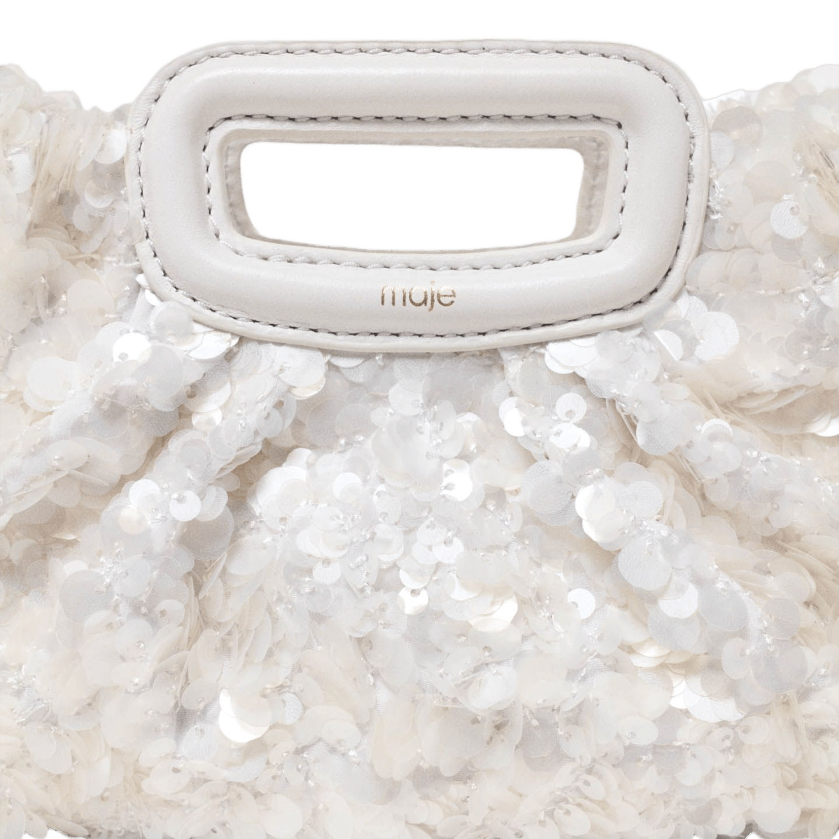 Sac bandoulière à sequins MAJE Blanc