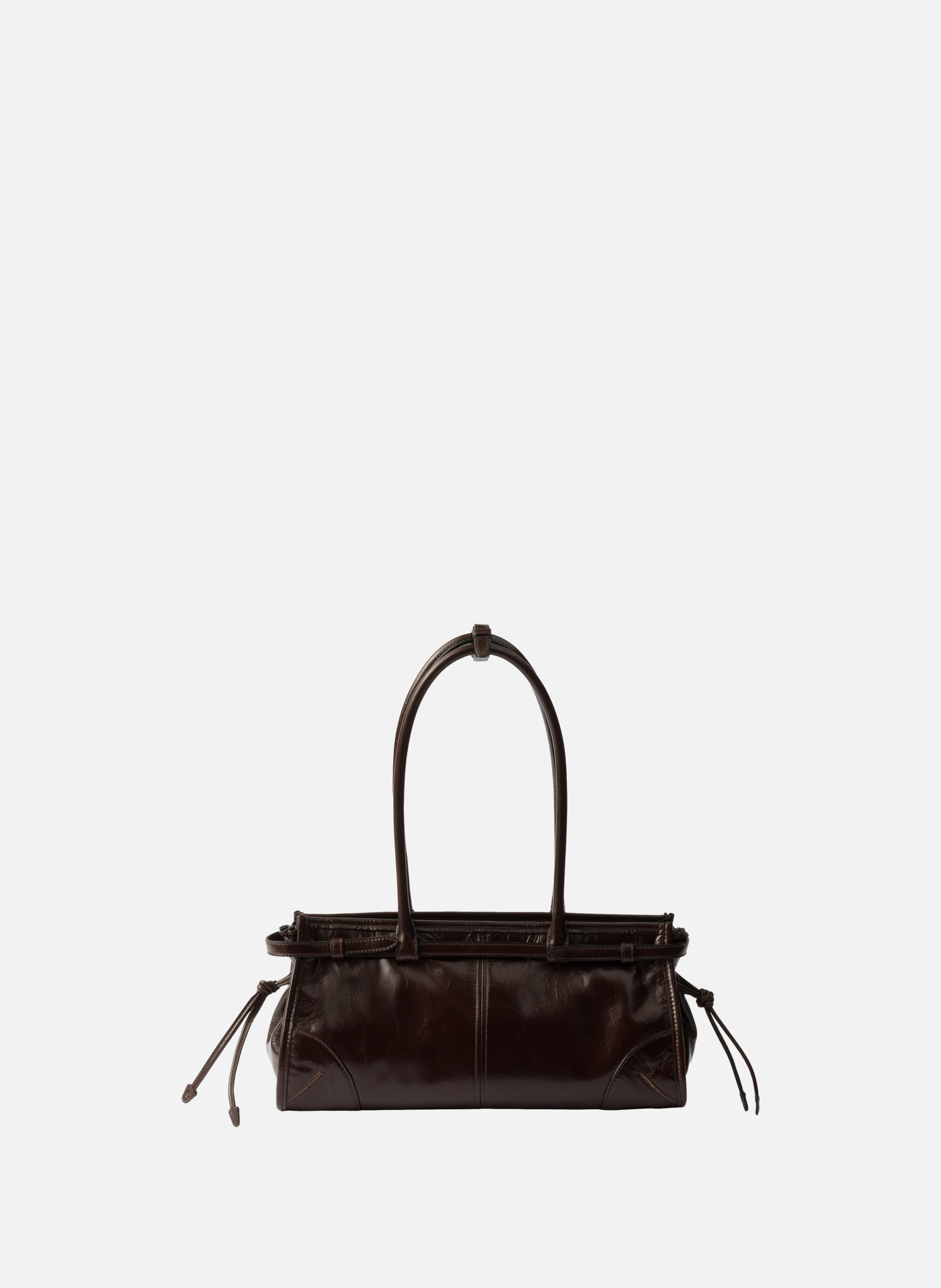 Sac à main prada bonnie en cuir PRADA Marron