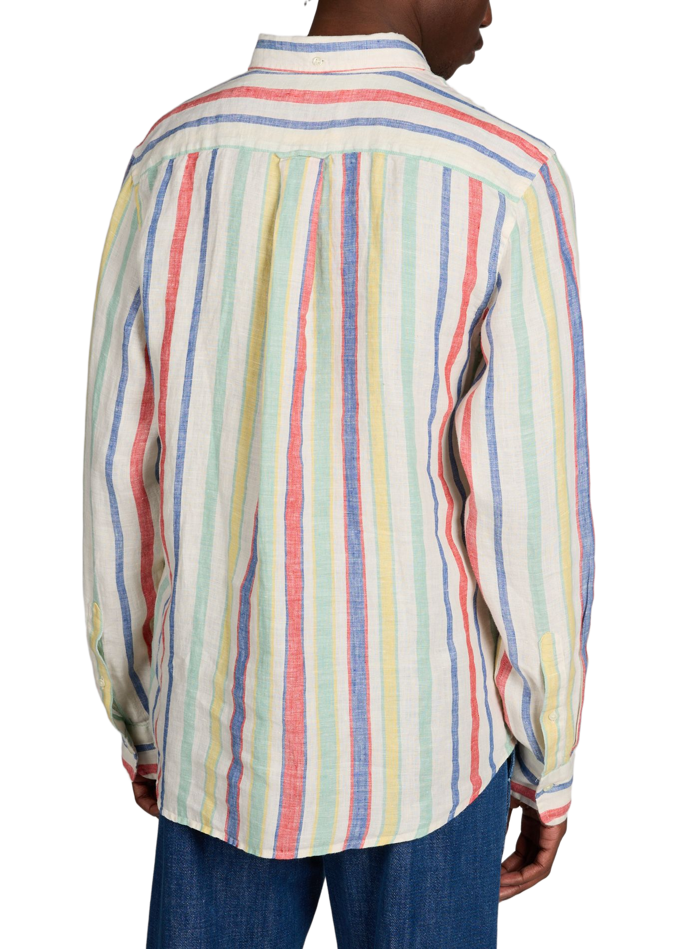 Chemise droite rayée en lin GANT Multicolore