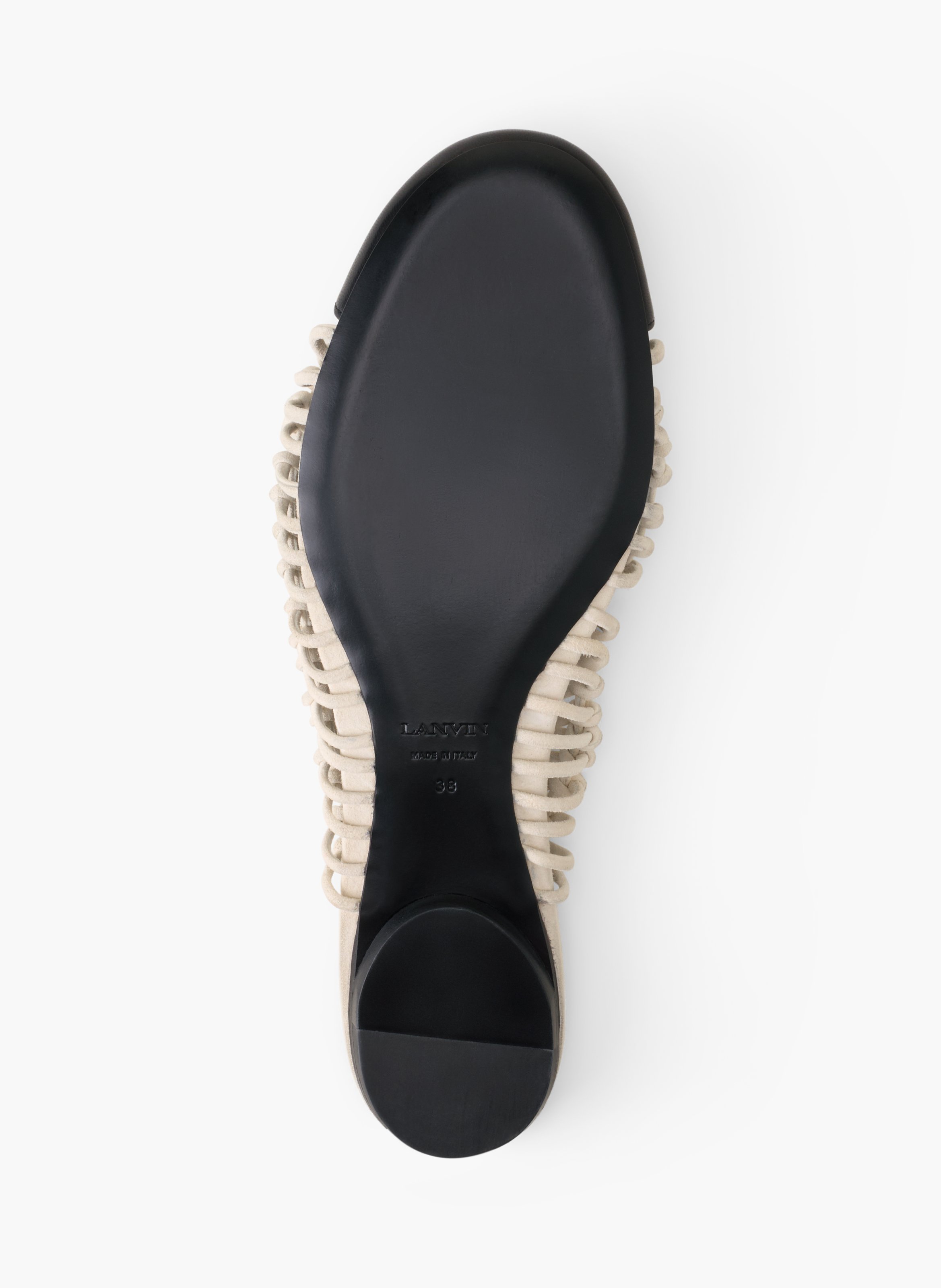 Ballerine slingback knitline en cuir LANVIN Blanc