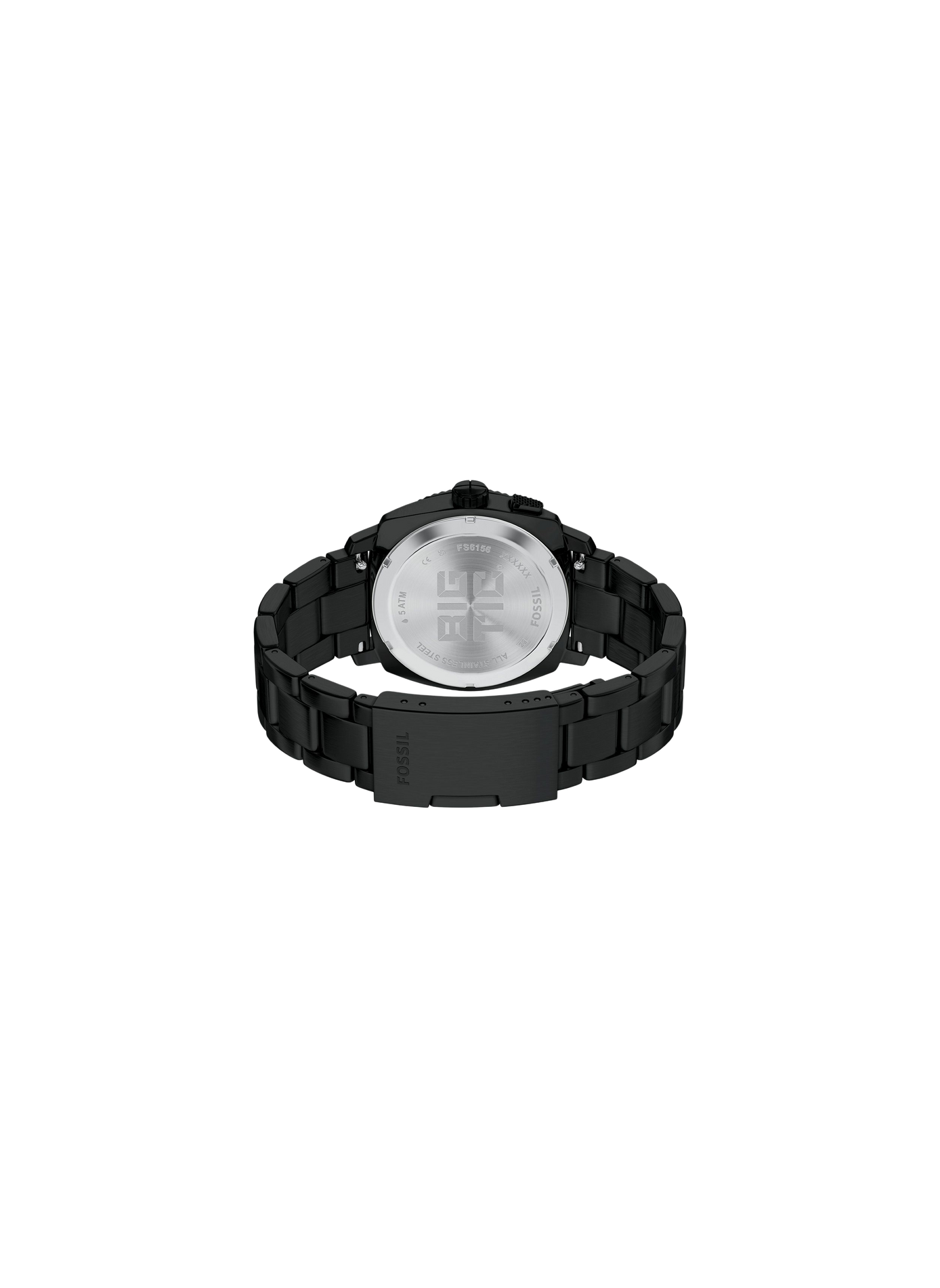 Montre quartz Machine Big Tic en acier inoxydable FOSSIL Noir