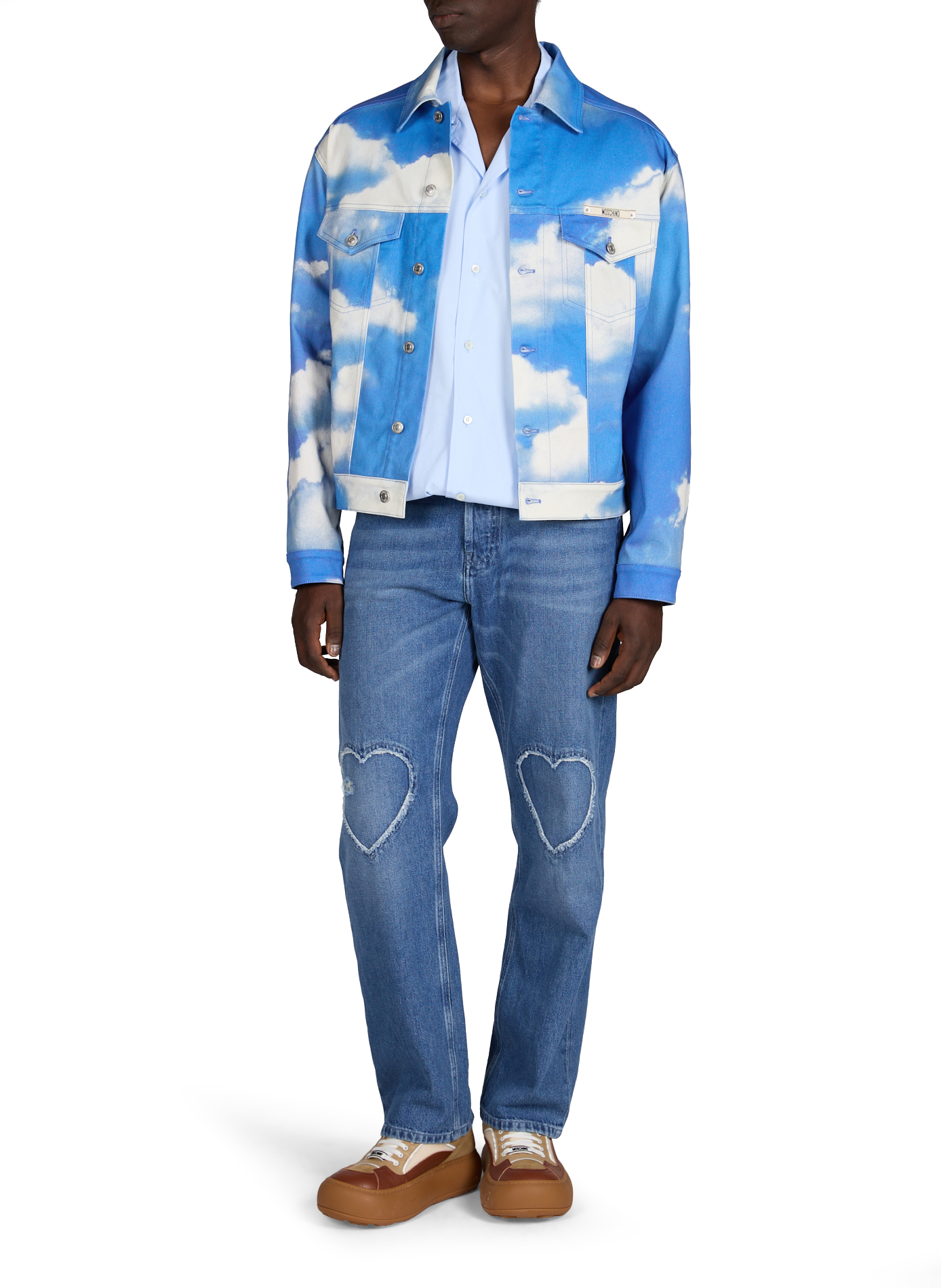 Veste à imprimé nuage en coton mélangé  MOSCHINO Multicolore