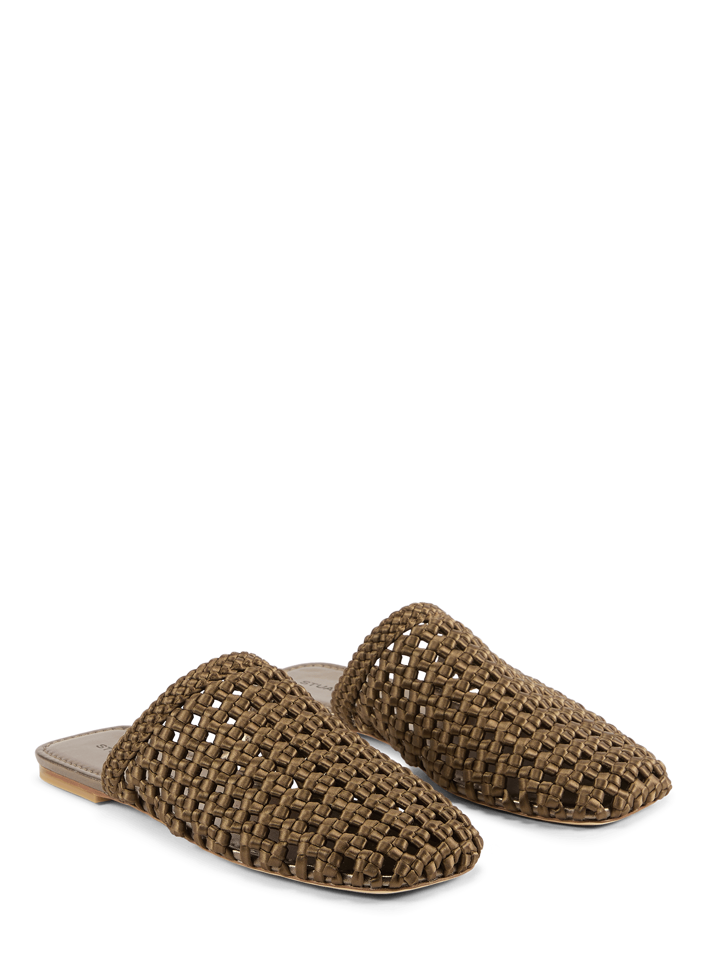 Flat leather Marina mules STUART WEITZMAN Golden