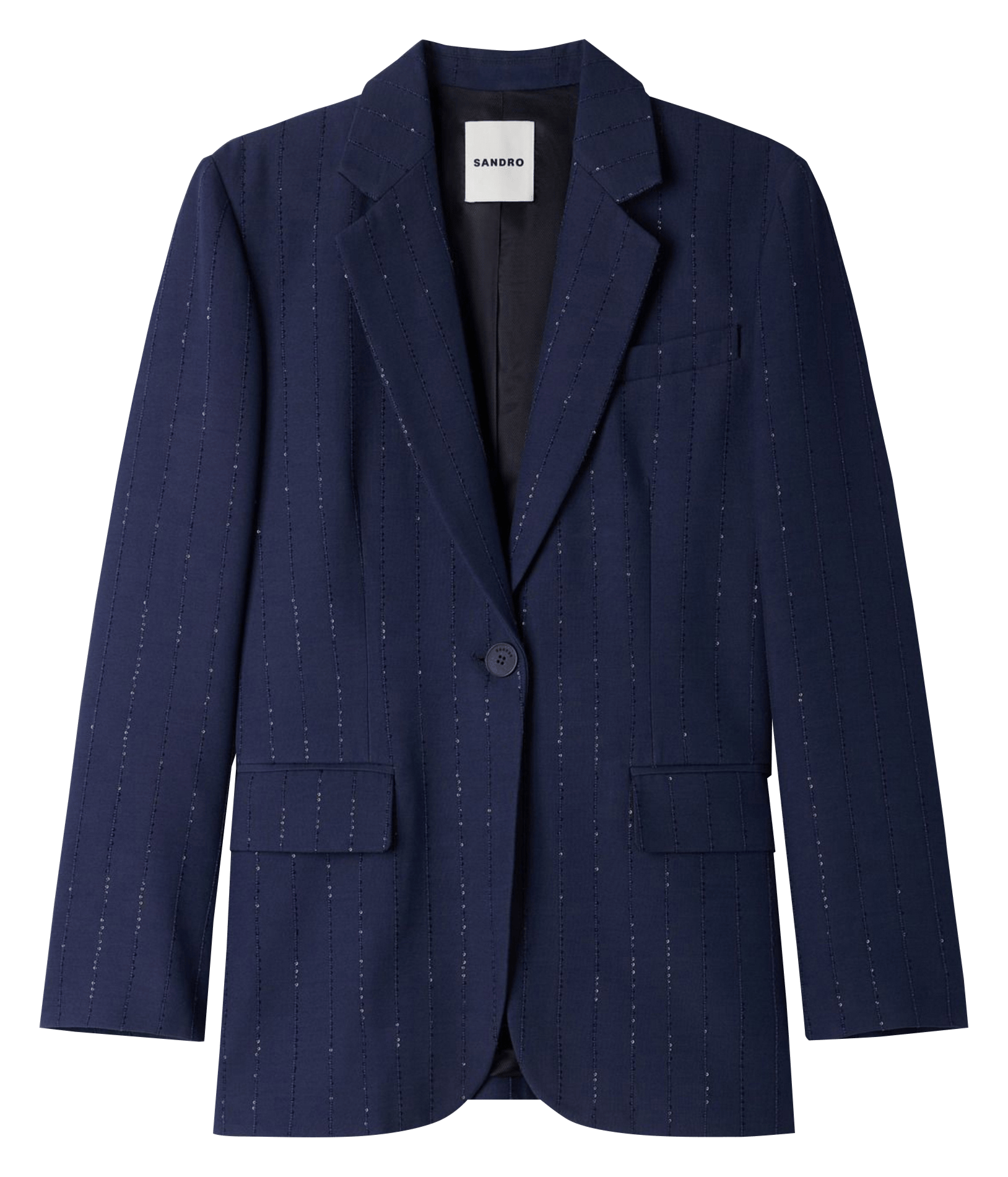 Veste tailleur droite SANDRO Bleu