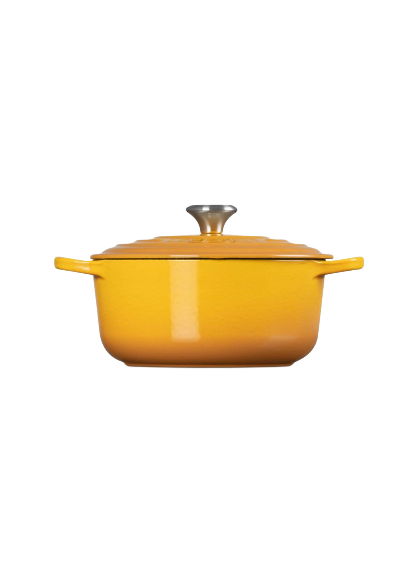 Runde emaillierte Gusseisen-Cocotte LE CREUSET Gelb