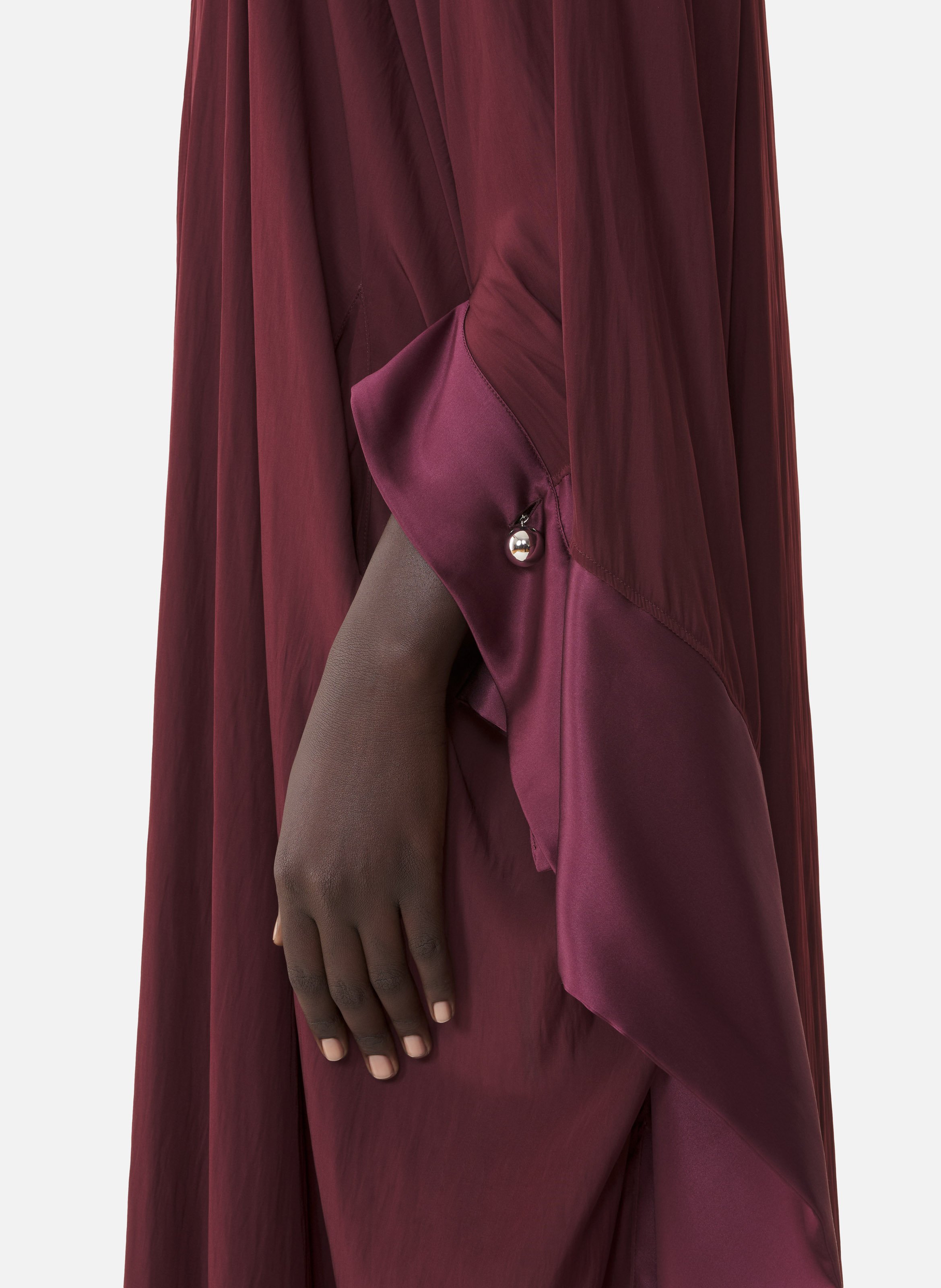 Robe ample longue en charmeuse LANVIN Rouge