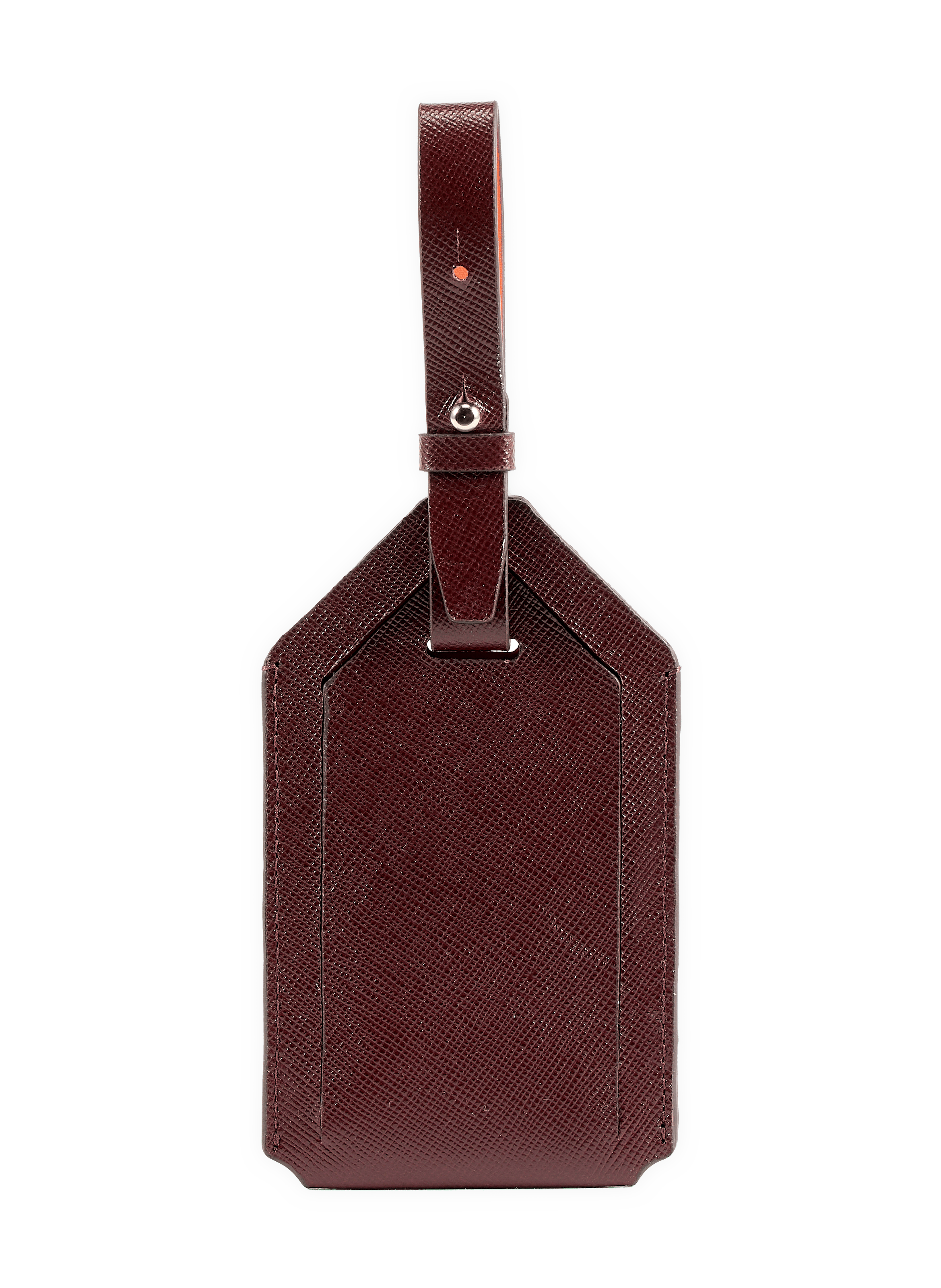 Leather luggage tag PAUL SMITH Brown