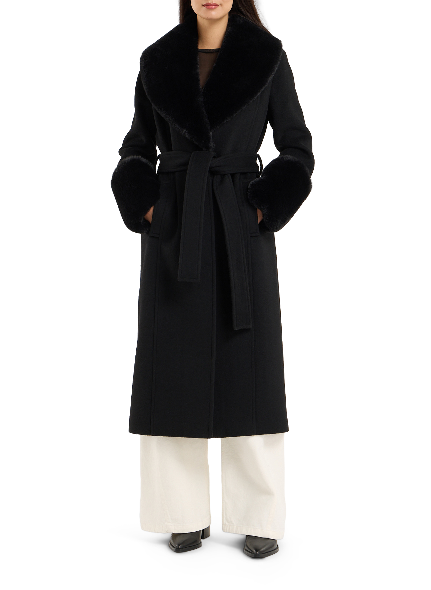 Langer Mantel Sarlene SAISON 1865 Schwarz