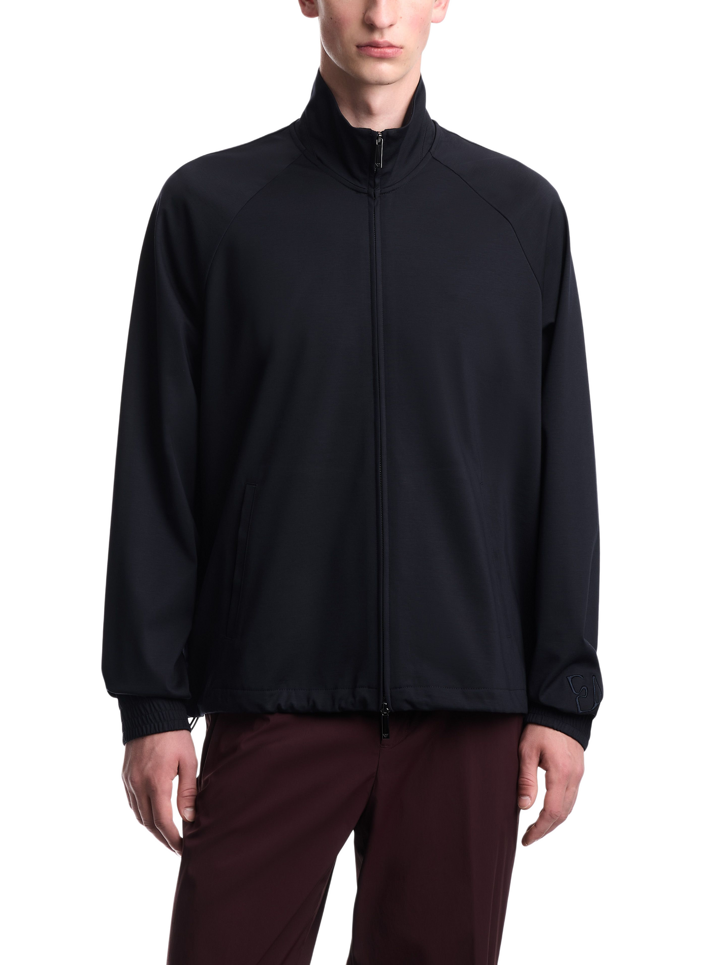 Zip-up high-neck jacket EMPORIO ARMANI Blue