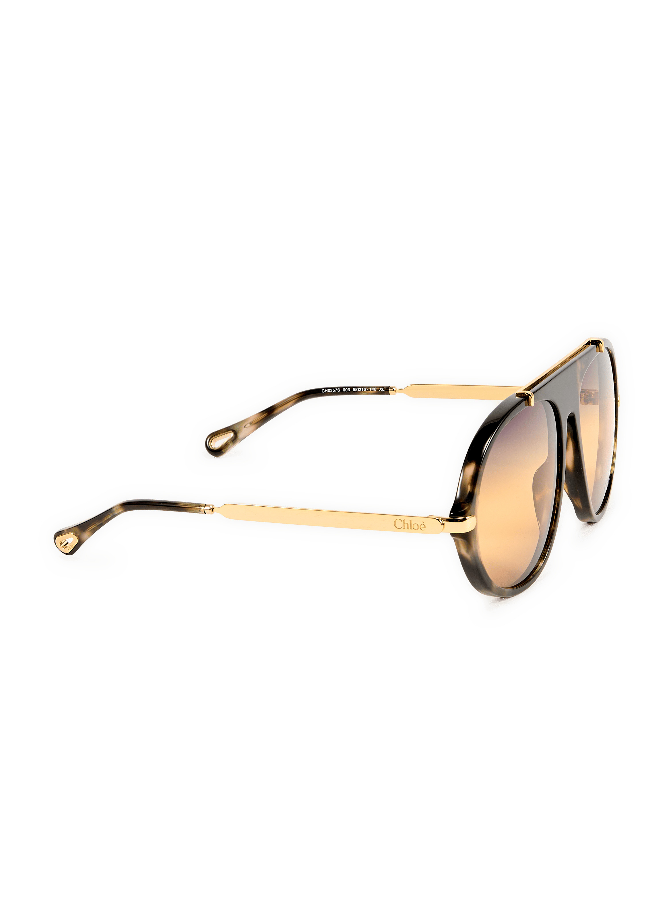 Aviator zonnebril van acetaat CHLOÉ Geel