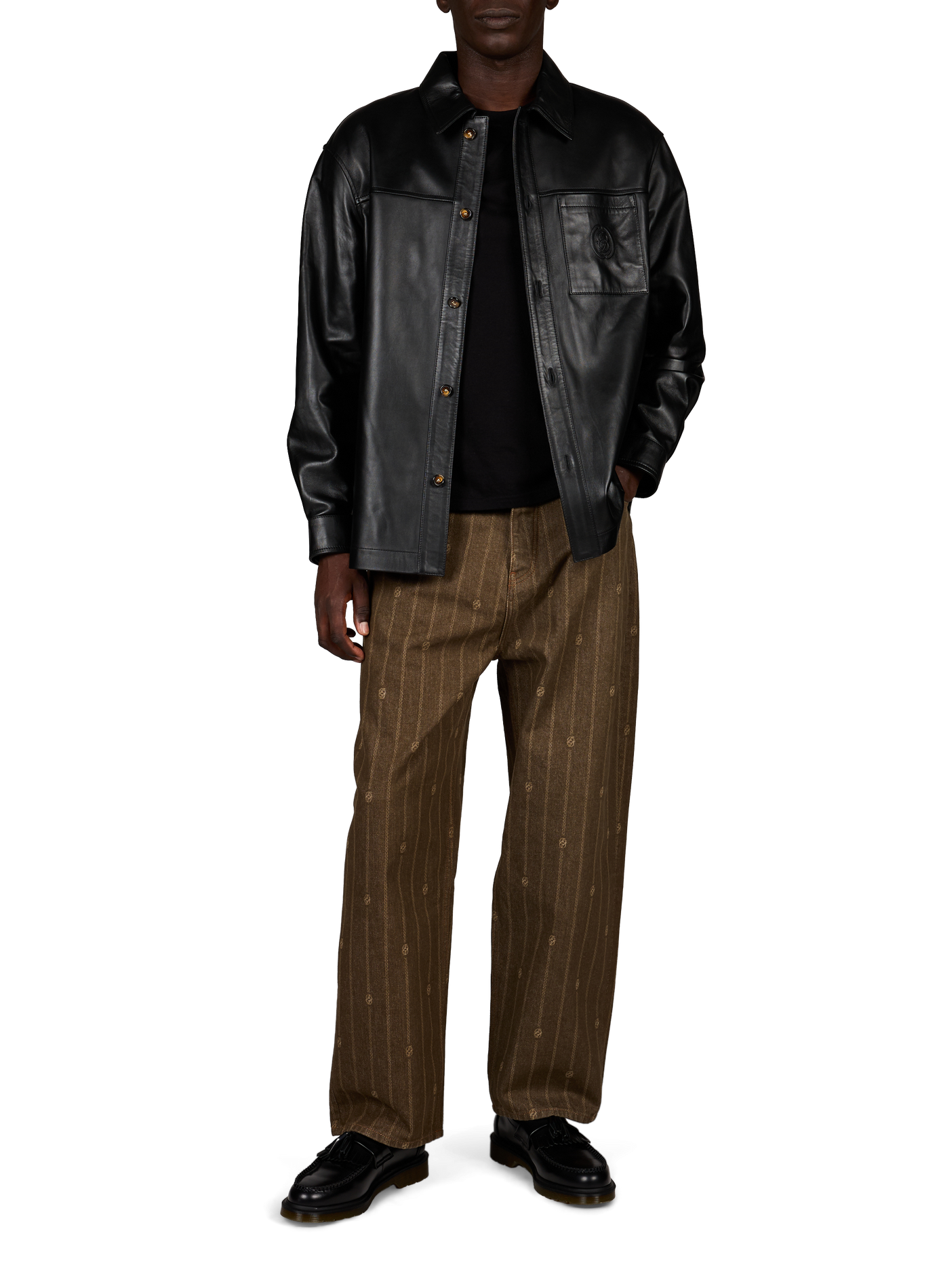 Chemise en cuir DROLE DE MONSIEUR Noir
