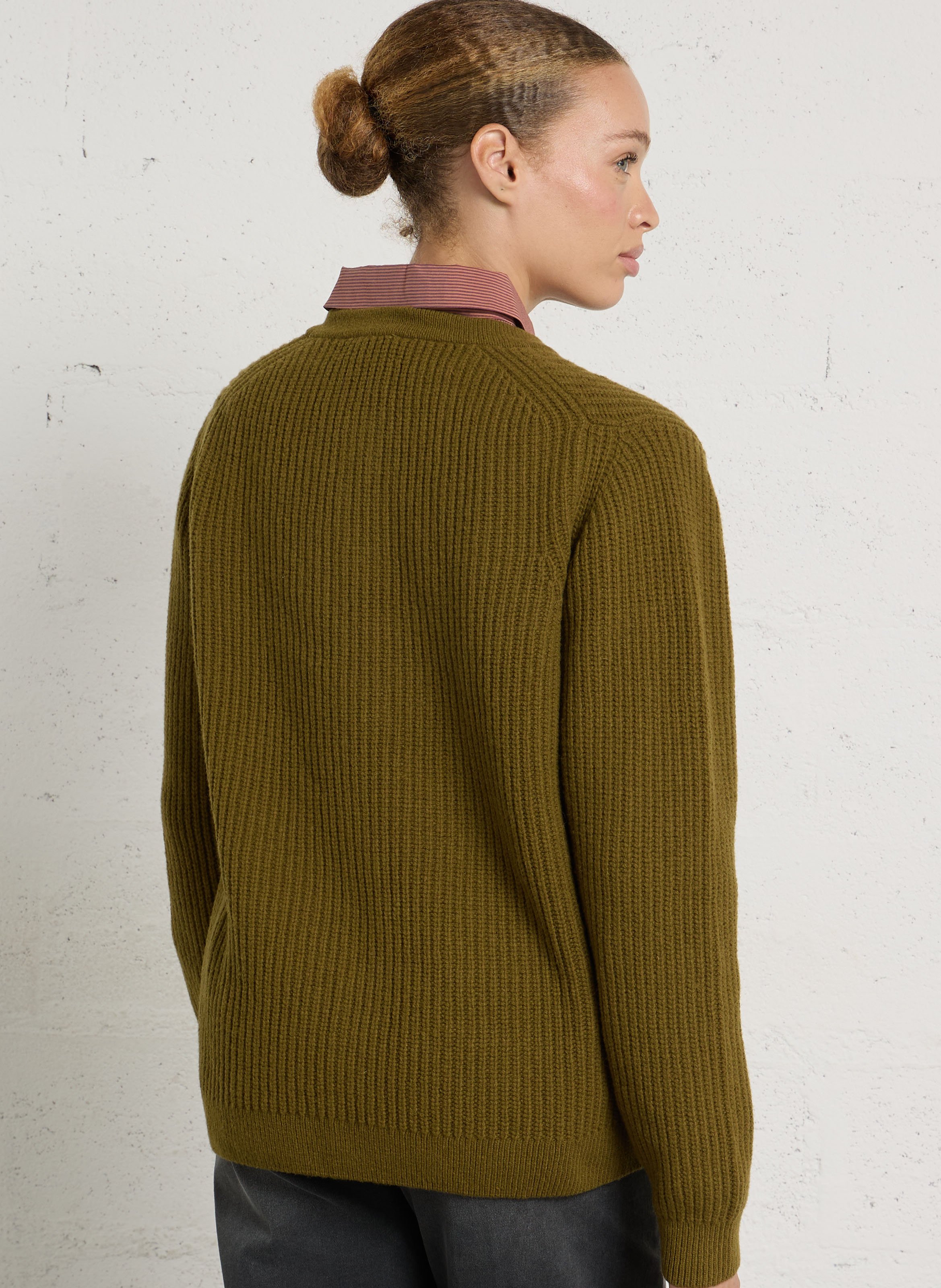 Gilet droit en maille en laine mélangée heritage ARMOR-LUX Vert