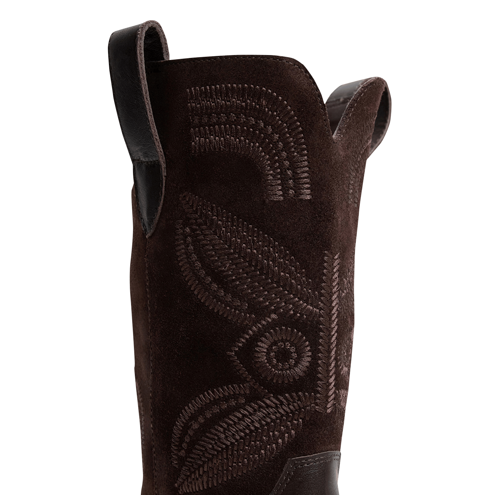 Bottes à bouts pointus et surpiqures en cuir tatiana JONAK Marron