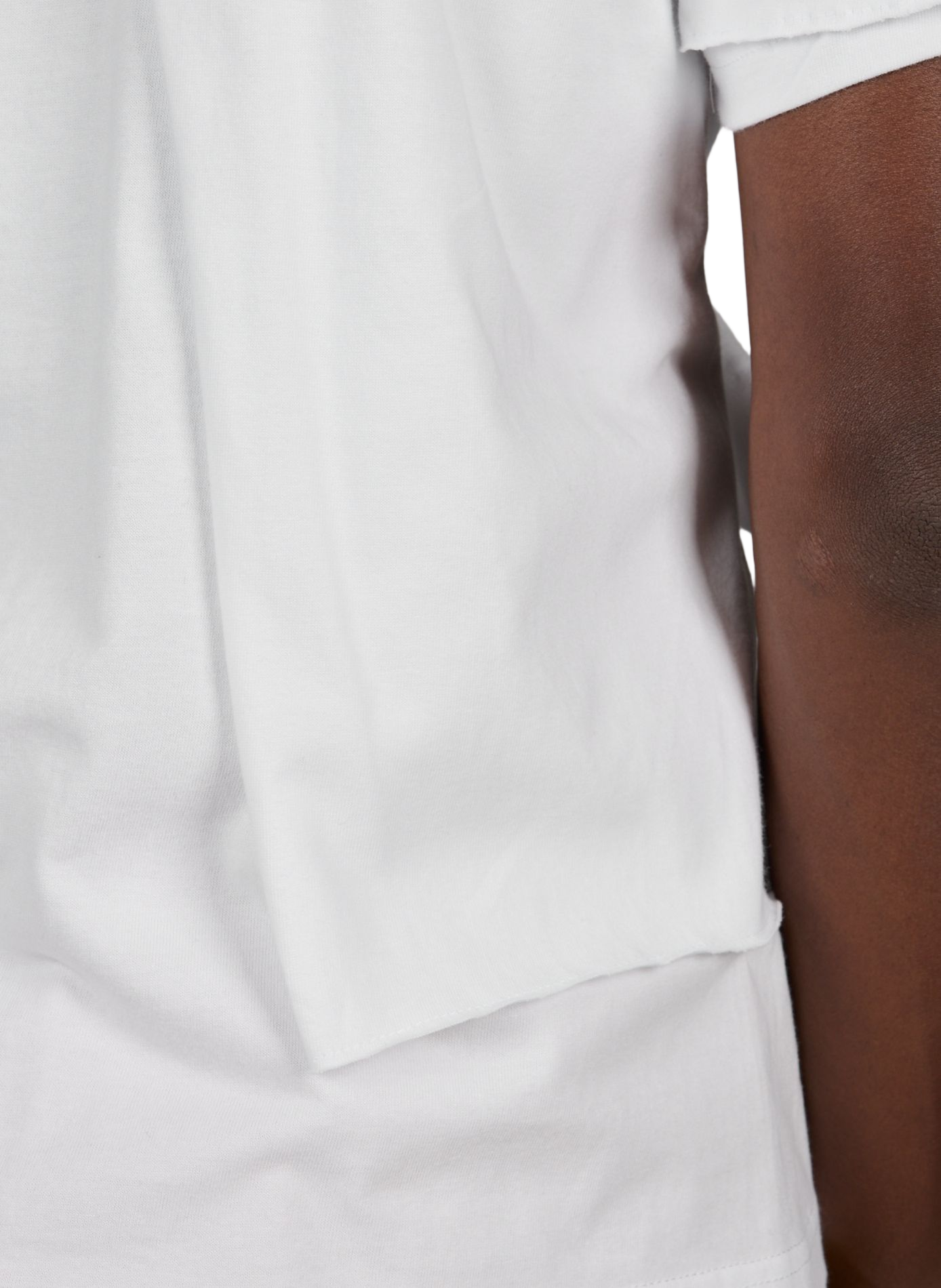 Einfarbiges Baumwoll-T-Shirt mit Schleifen WANSIE Weiss
