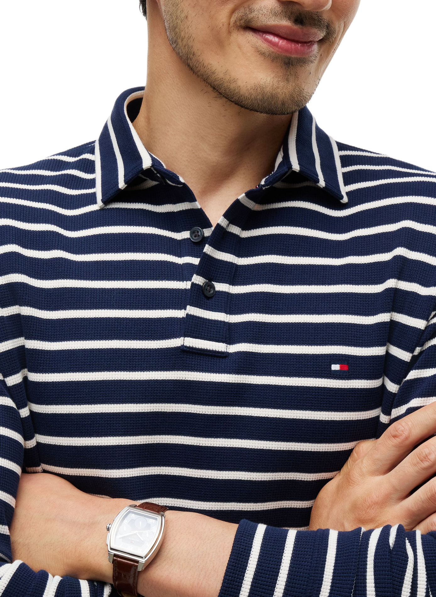 Polo manches longues rayé TOMMY HILFIGER Multicolore