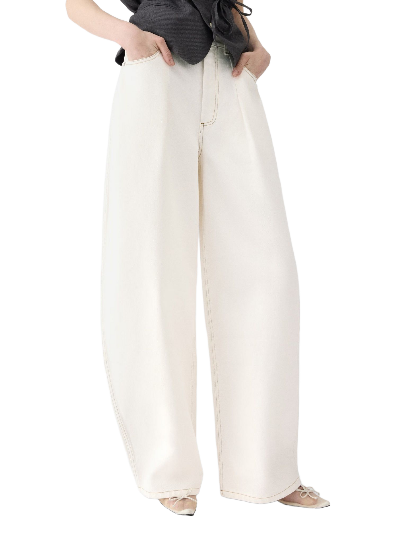 The cotton Ovalo de-Nîmes JACQUEMUS White
