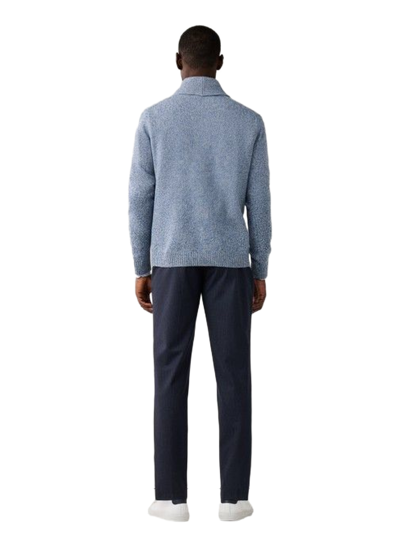 Wool shawl-collar jumper FACONNABLE Blue