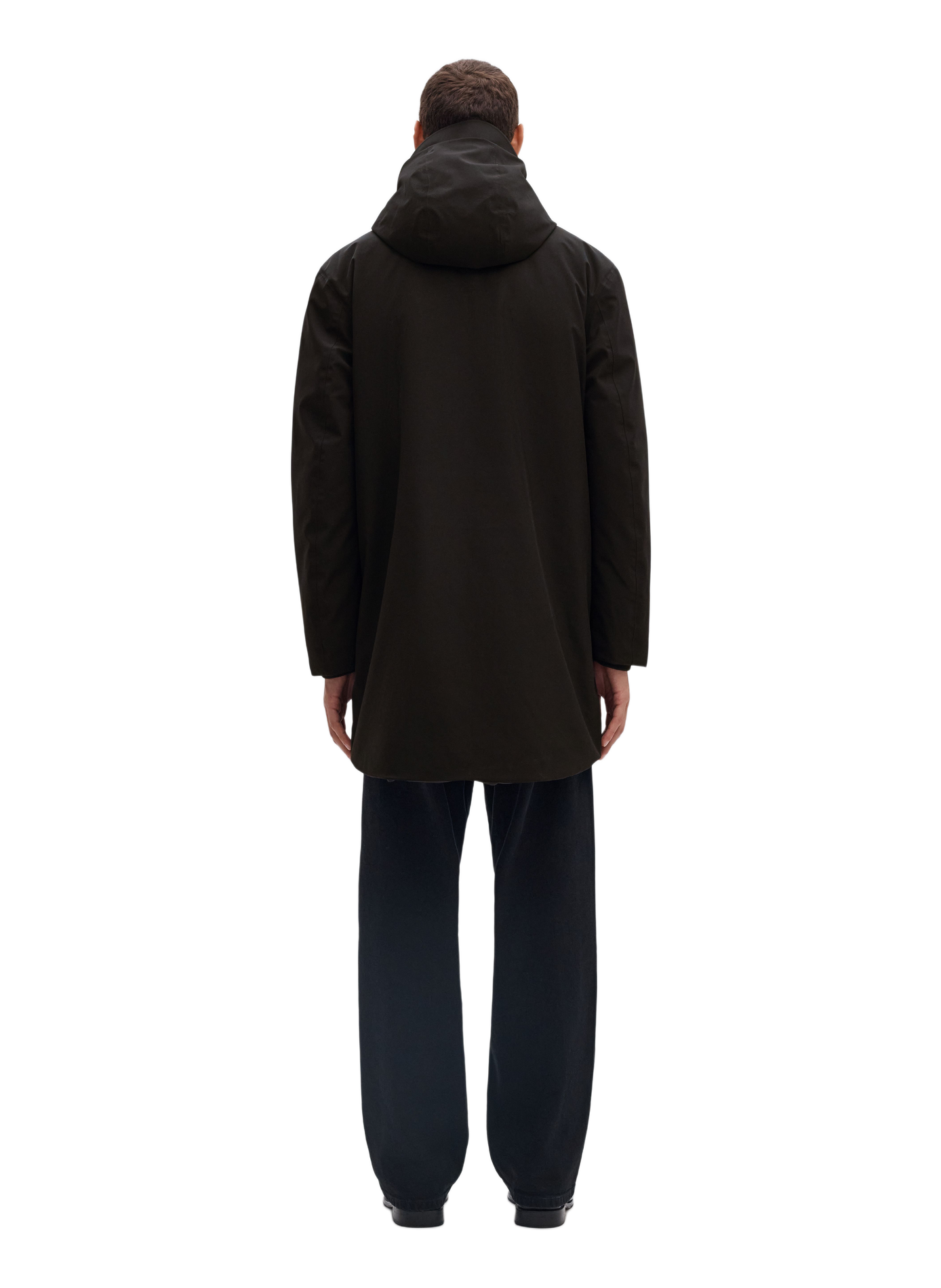 Gerade Parka mit Kapuze SELECTED Schwarz