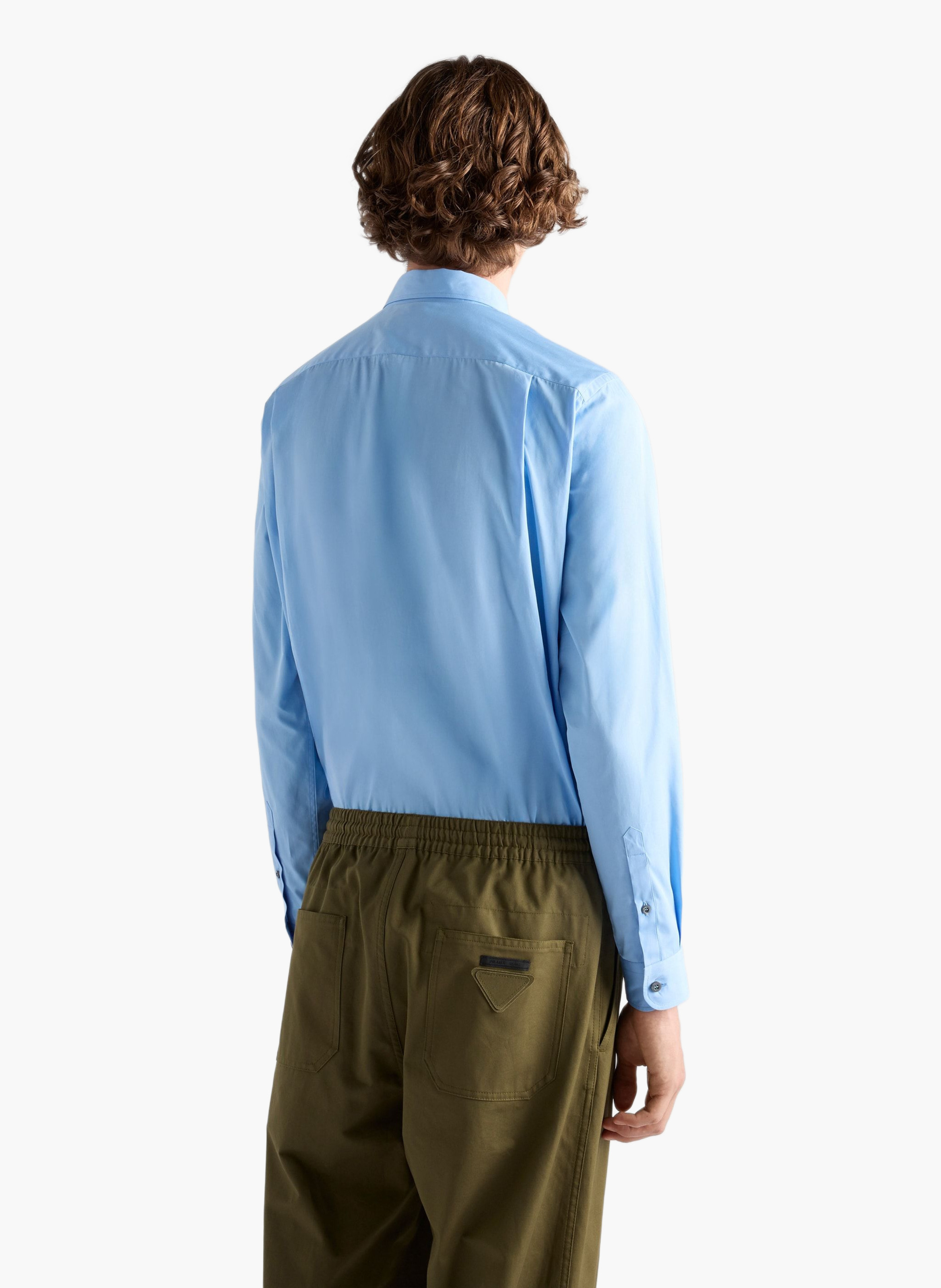 Chemise en coton PRADA Bleu