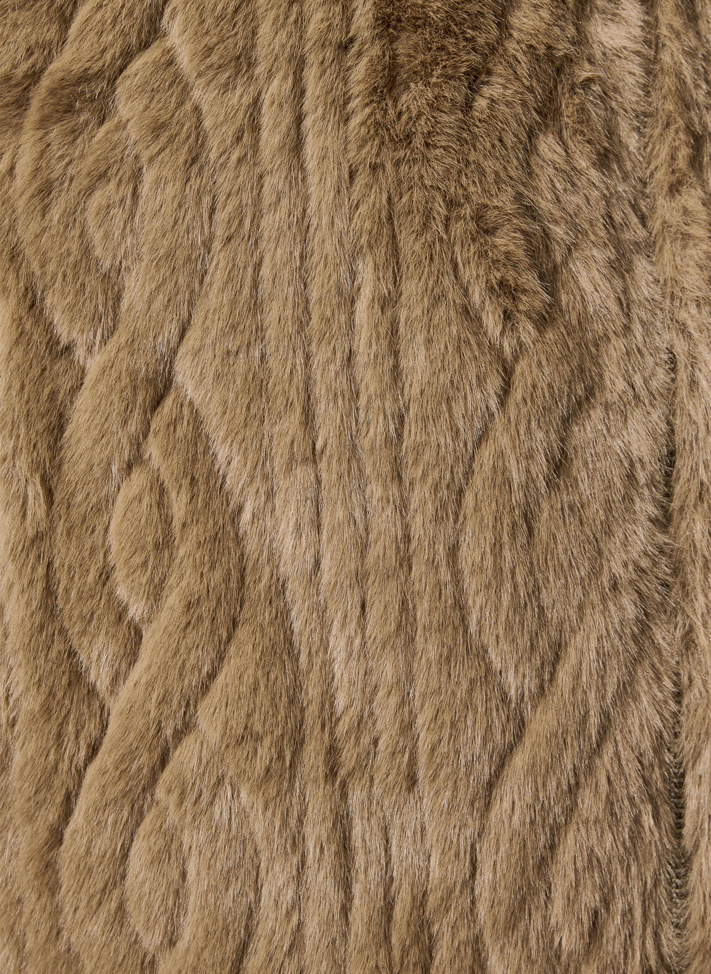 Korte jas met imitatiebont-effect LA FEE MARABOUTEE Bruin
