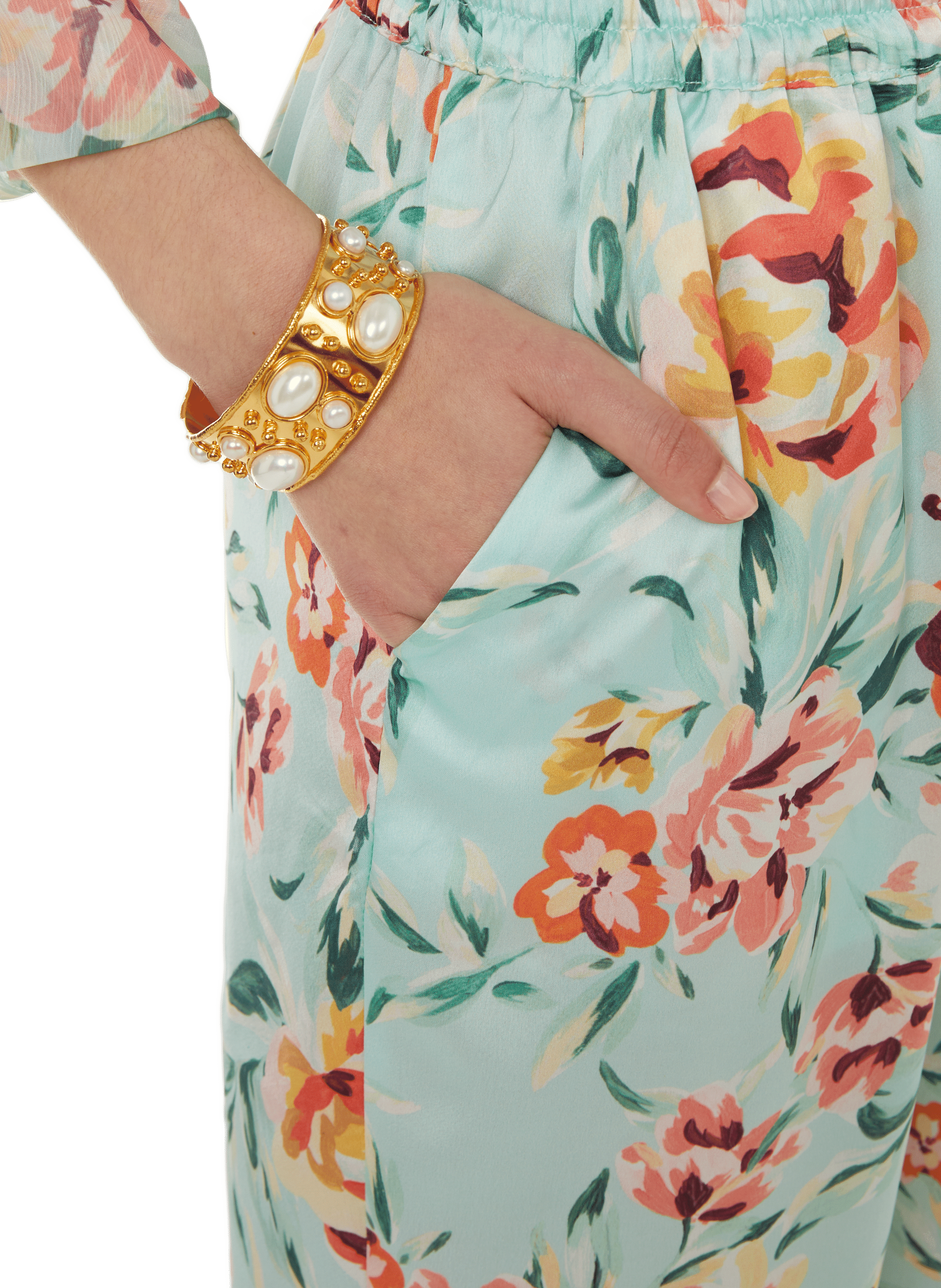 Byzantine cuff bracelet SYLVIA TOLEDANO White