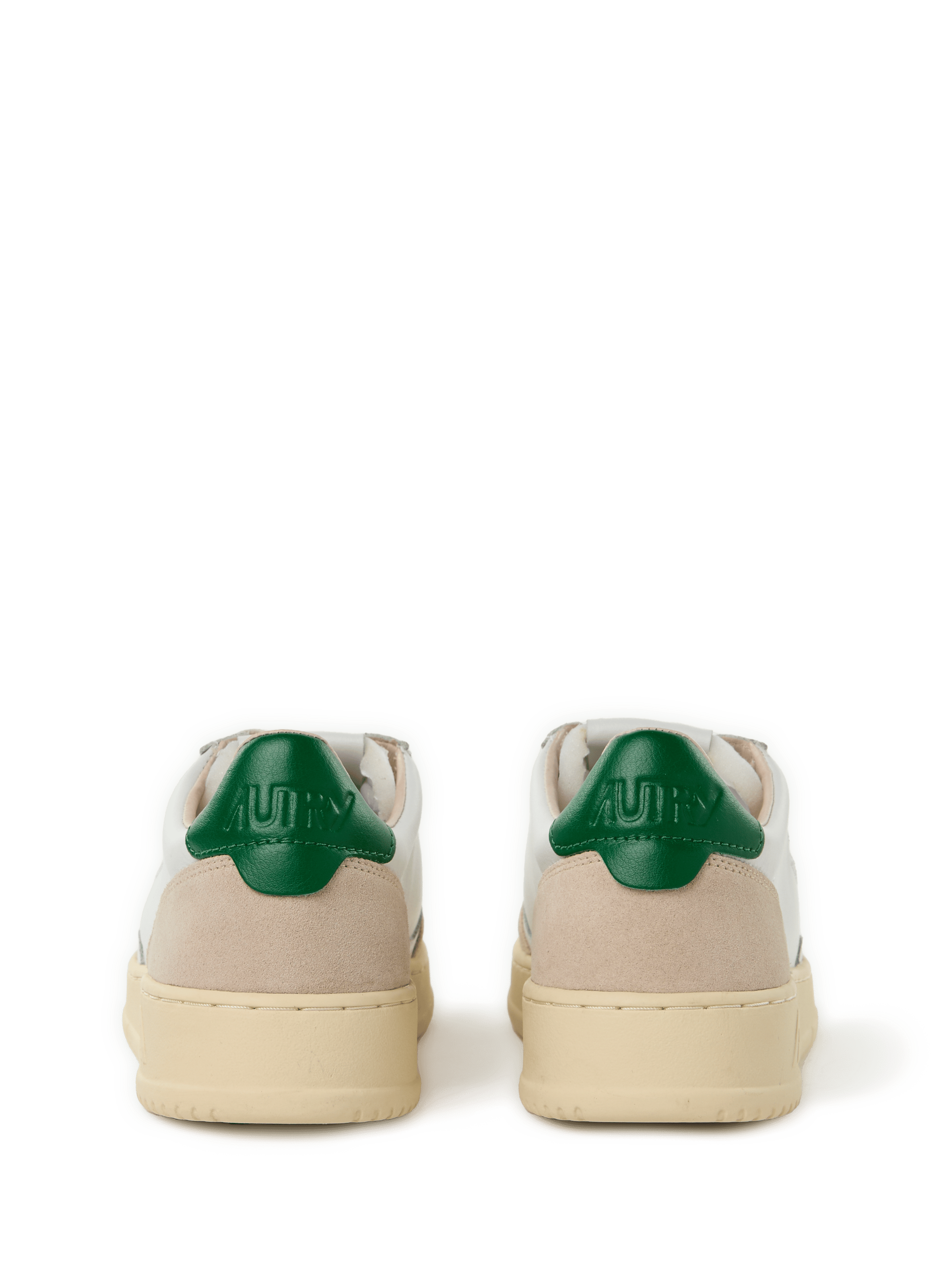 Baskets bi-matière en cuir mélangé | Blanc AUTRY Homme