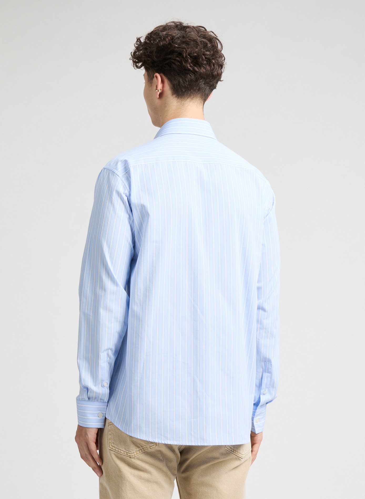 Chemise rayée en coton AU PRINTEMPS PARIS Bleu