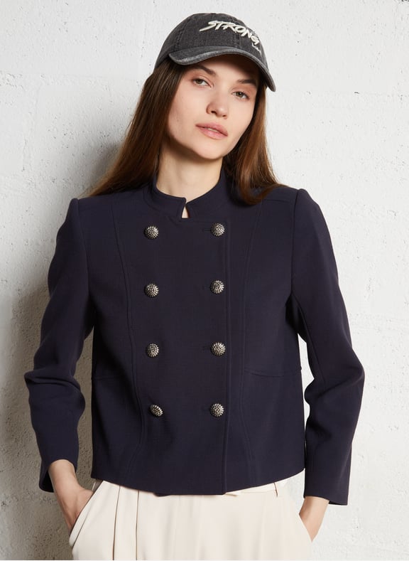 Veste col officier misly Bleu by BA&SH BA&SH Veste col officier misly Bleu