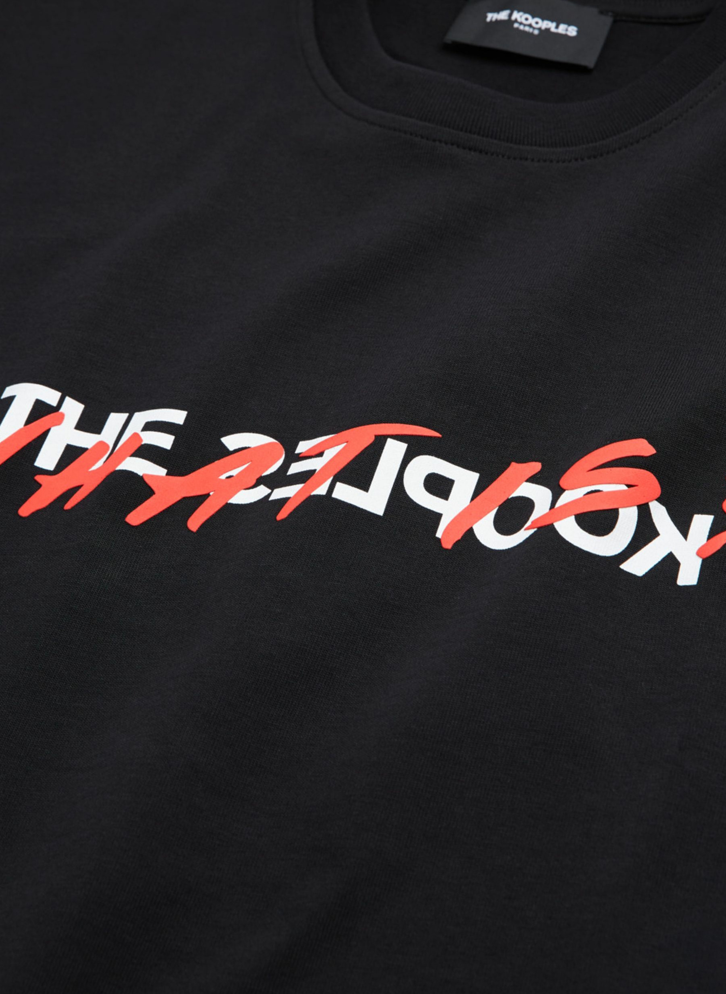 T-shirt coton imprimé What Is THE KOOPLES Noir