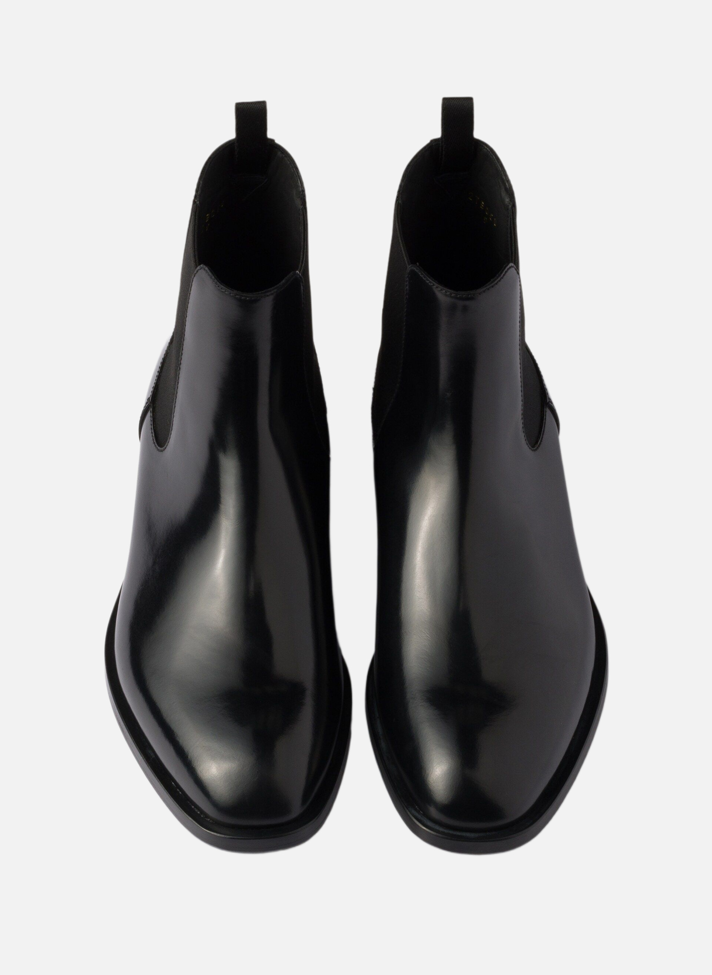 Bottines chelsea en cuir brossé PRADA Noir