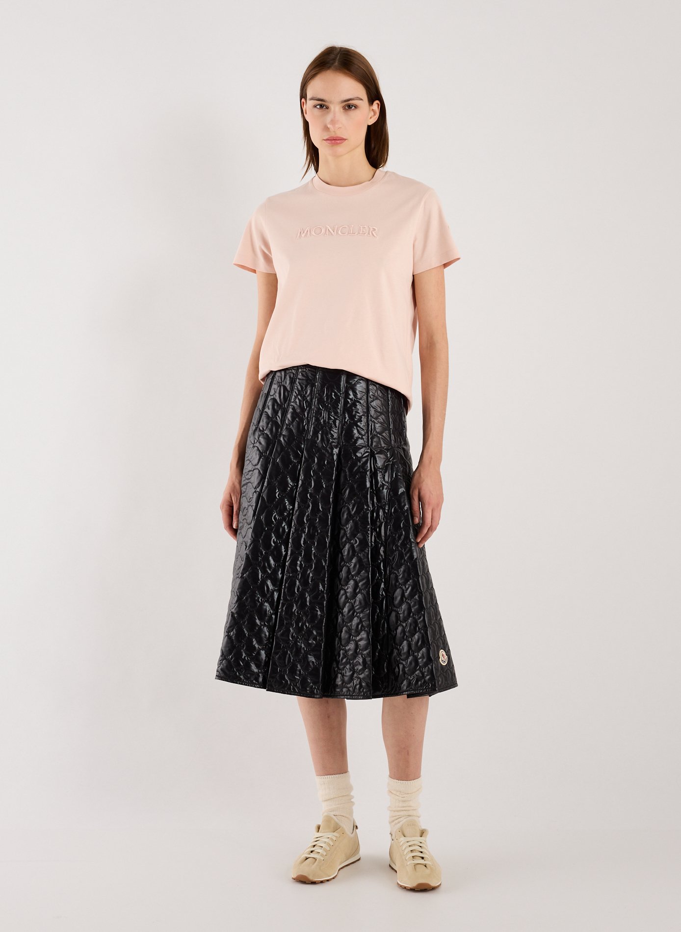 Cotton Logo T-shirt MONCLER Pink