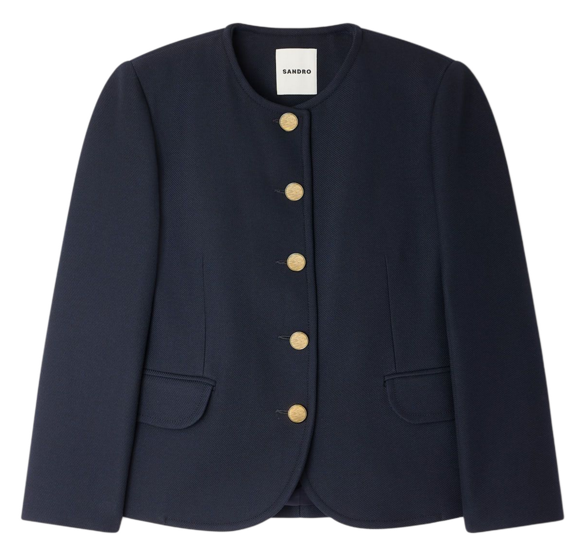 Veste tailleur droite boutonnée SANDRO Bleu