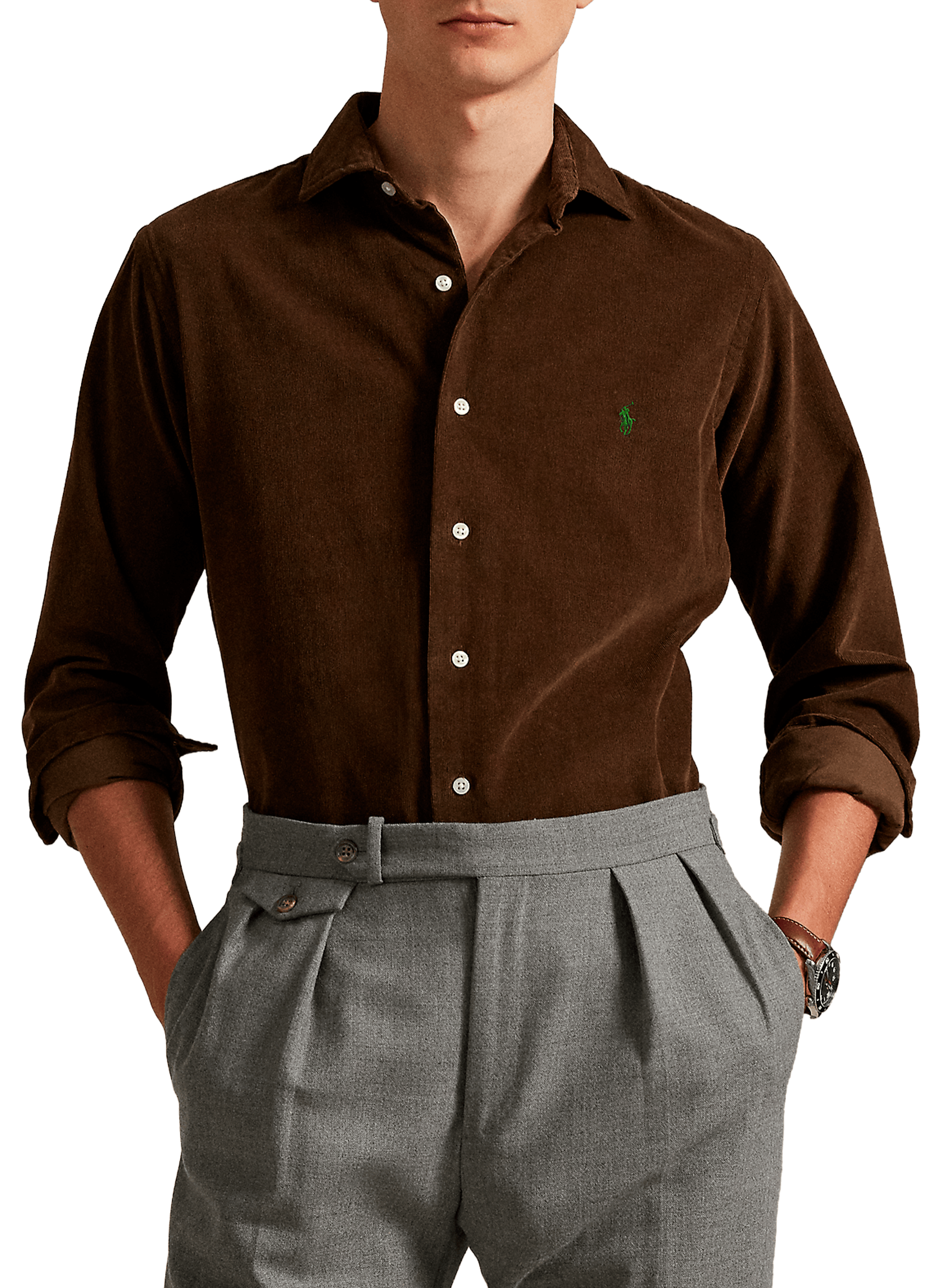 POLO RALPH LAUREN Chemise en coton Beige