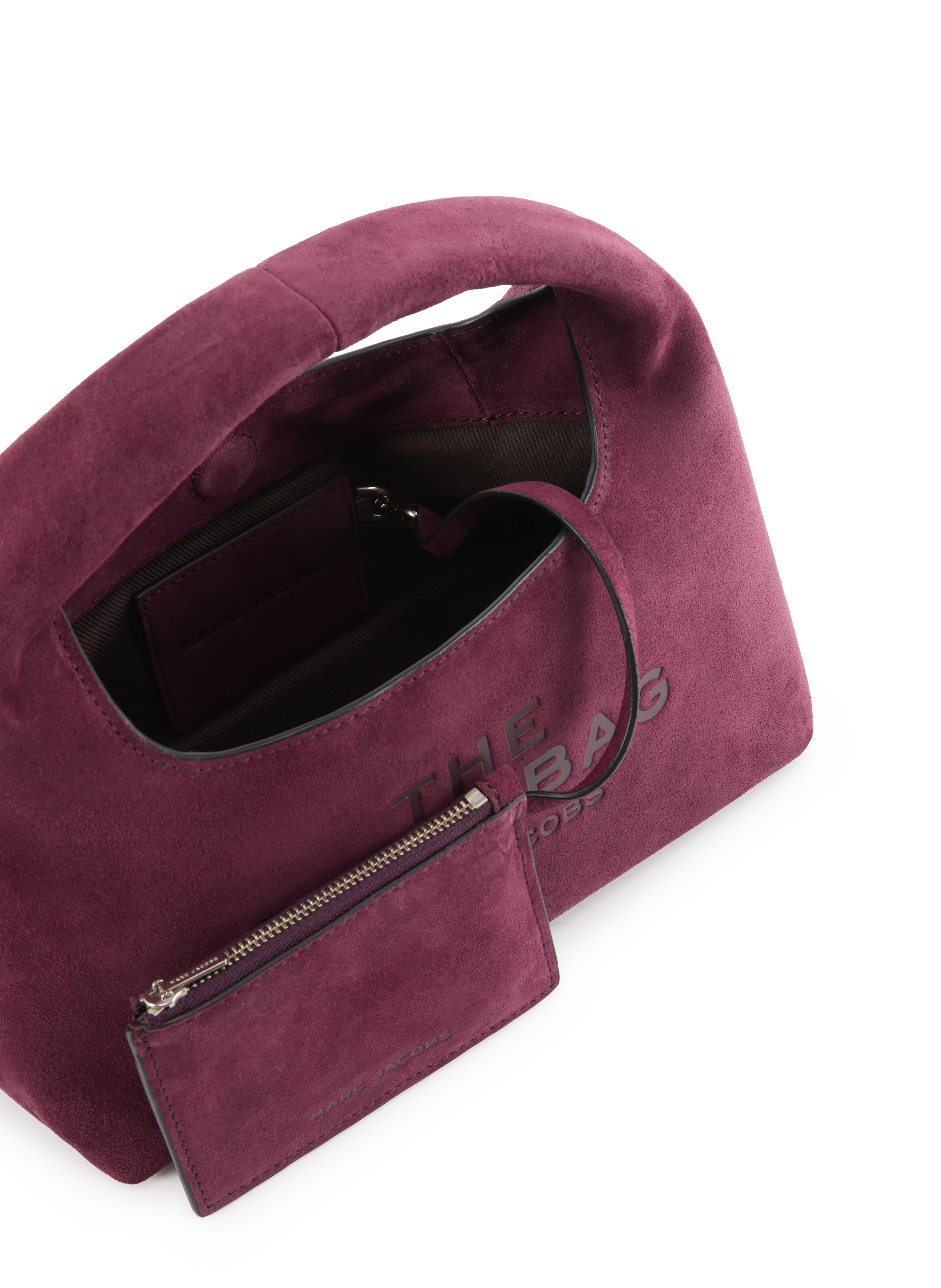 Sac à main The Mini Sack Bag en cuir suédé MARC JACOBS Rouge